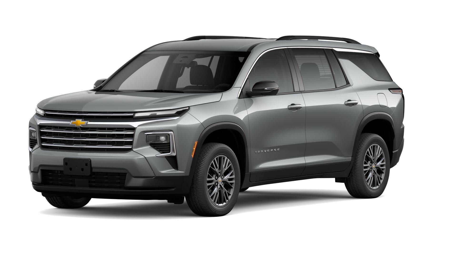 2026 Chevrolet Traverse LT in Sterling Gray Metallic — front three-quarter view