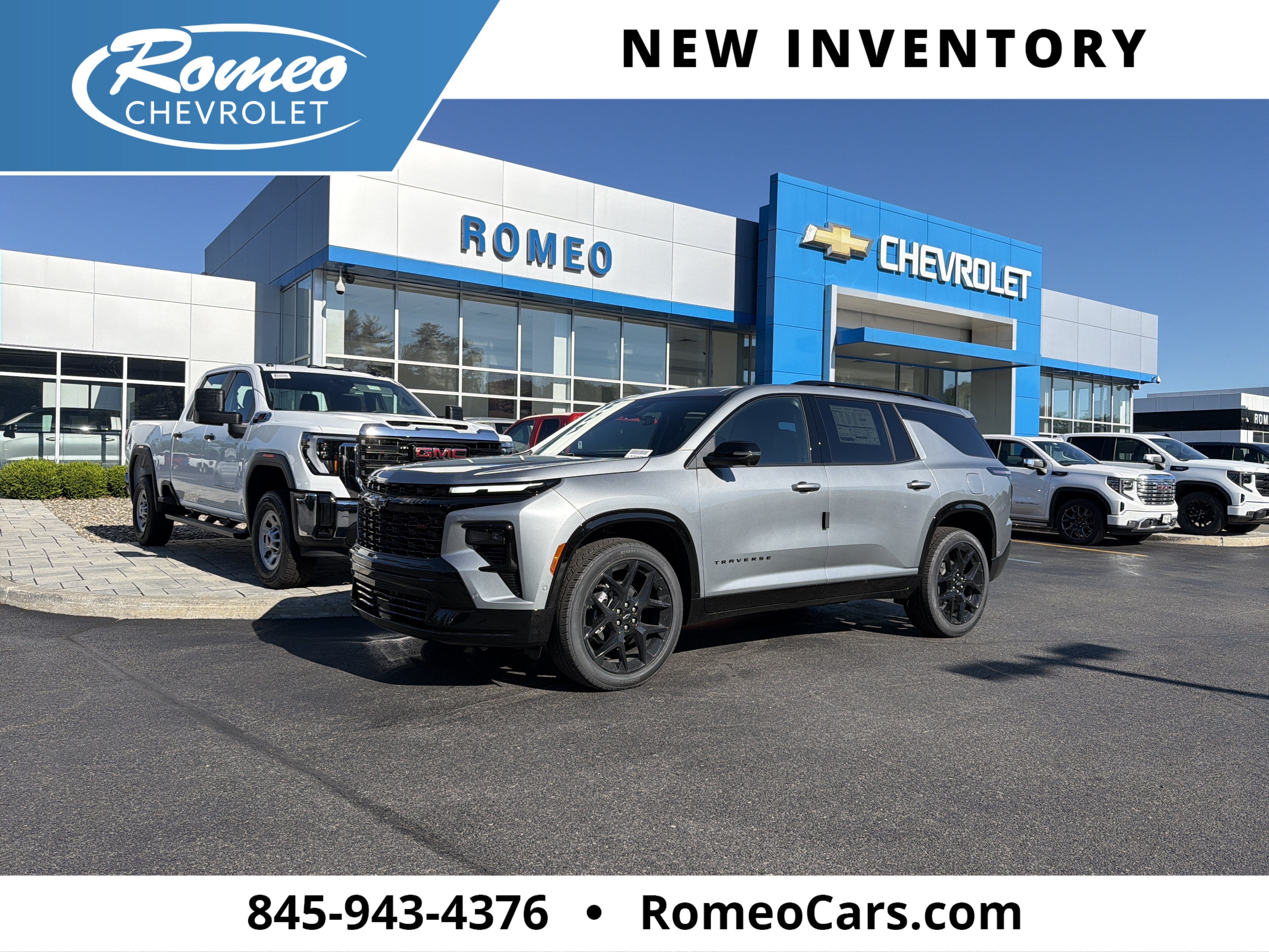 2026 Chevrolet Traverse RS in Sterling Gray Metallic — front three-quarter view
