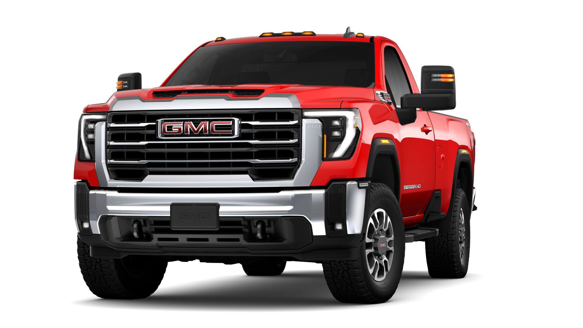 2026 GMC Sierra 3500 HD SLE in Cardinal Red — front three-quarter view