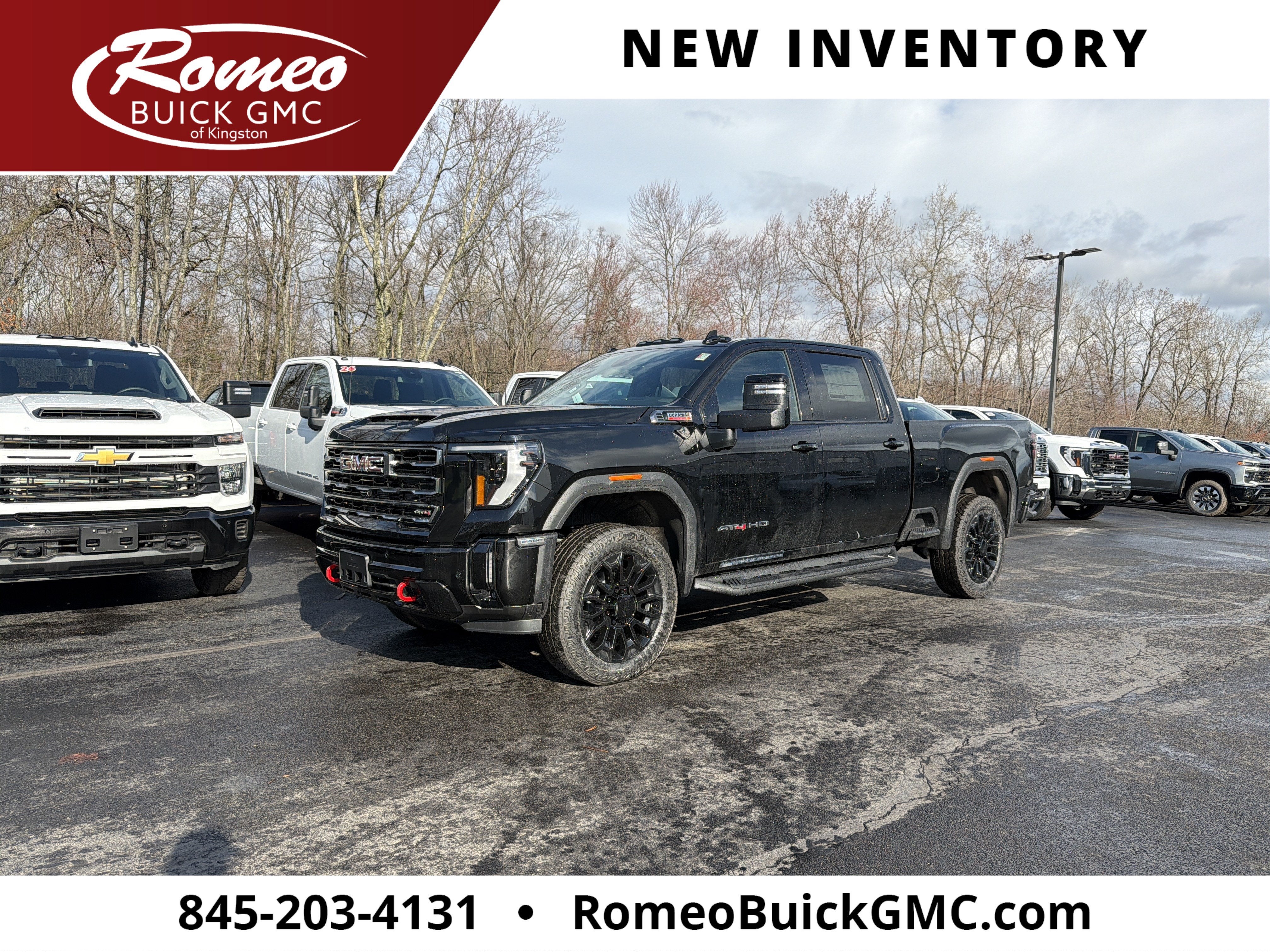 2026 GMC Sierra 2500 HD AT4 in Onyx Black — front three-quarter view