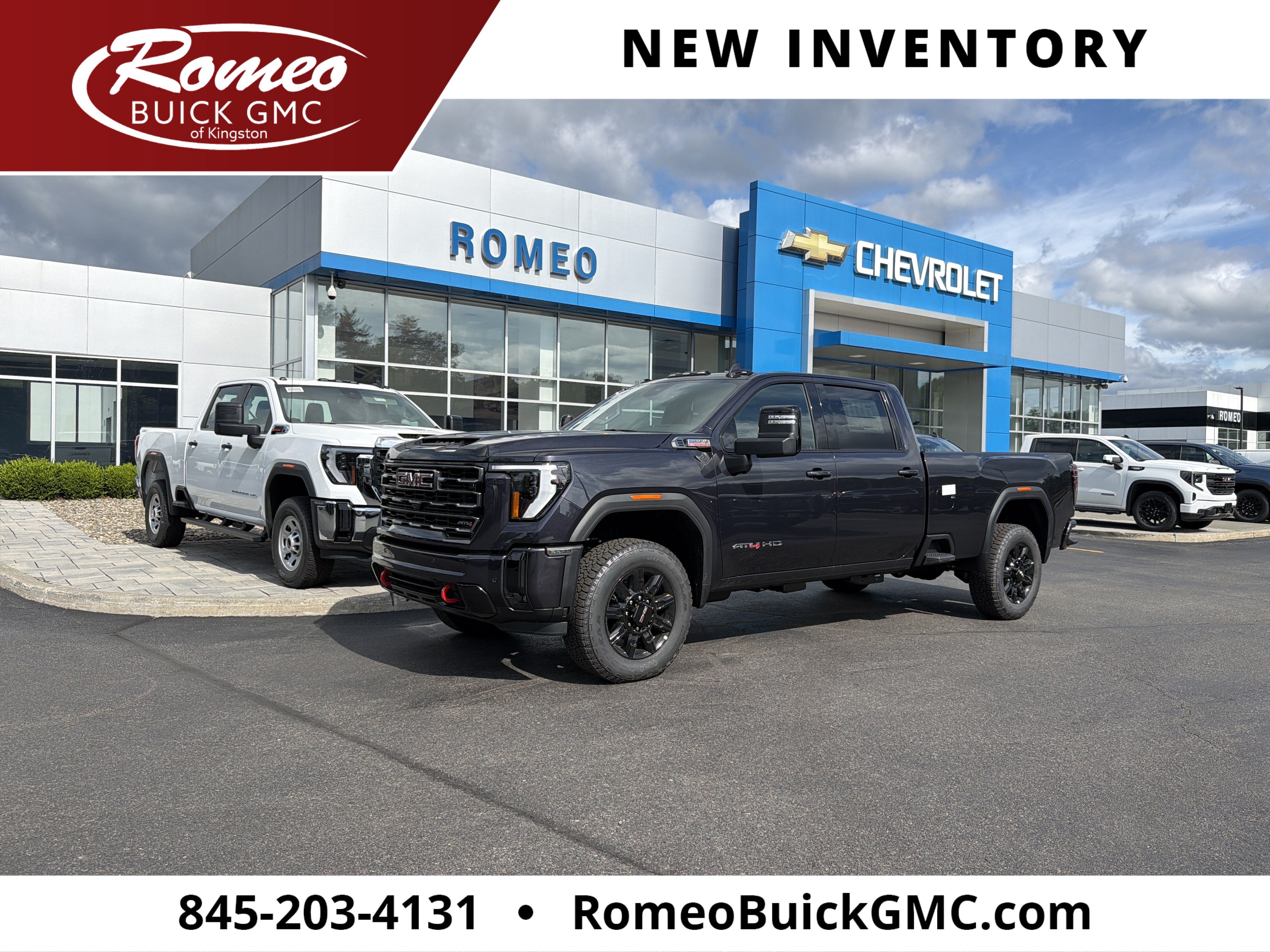 2026 GMC Sierra 2500 HD AT4 in Titanium Rush Metallic — front three-quarter view