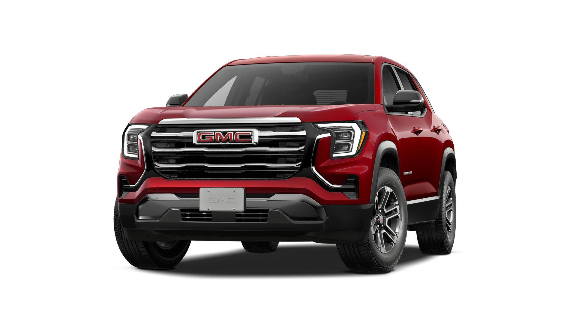 2027 GMC Terrain AWD Elevation in Volcanic Red Tintcoat — front three-quarter view
