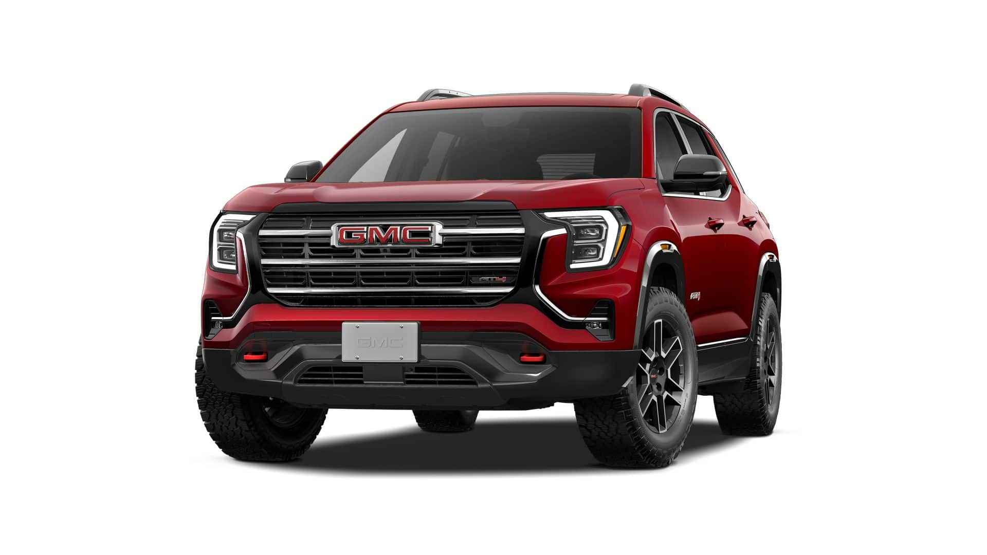 2027 GMC Terrain AWD AT4 in Volcanic Red Tintcoat — front three-quarter view