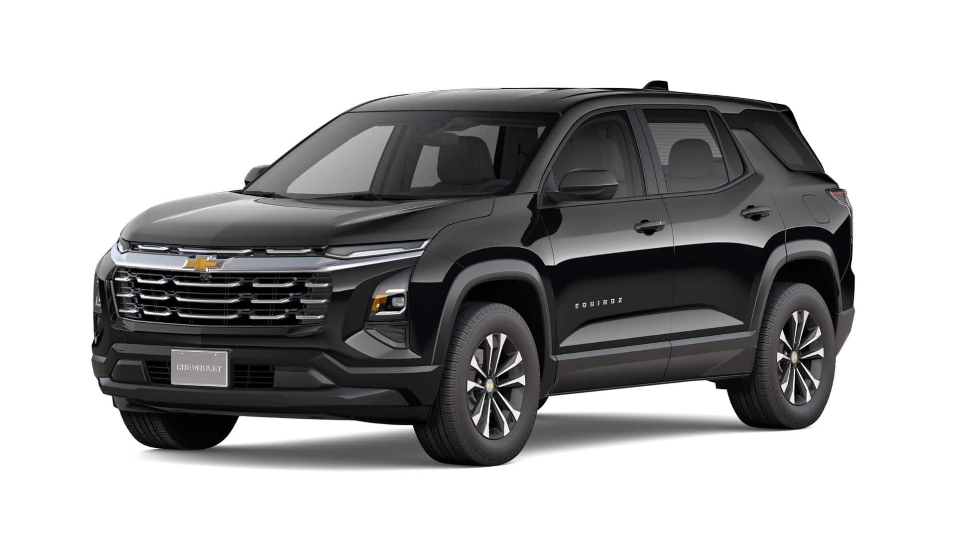 2027 Chevrolet Equinox AWD LT in Mosaic Black Metallic — front three-quarter view