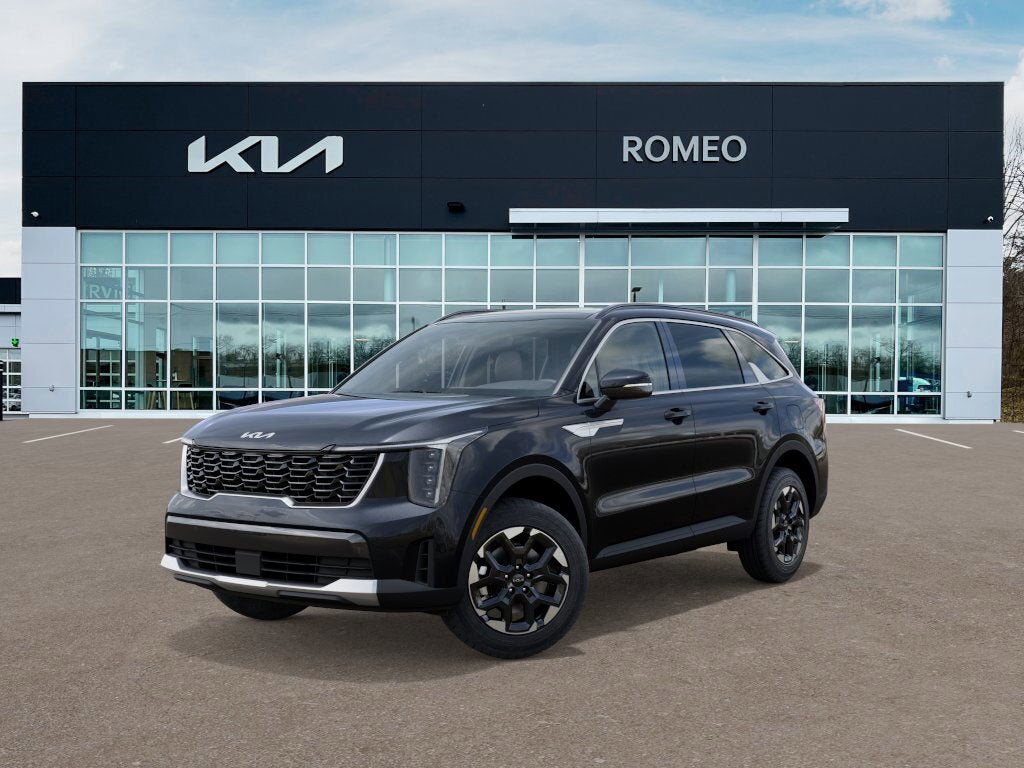 2026 Kia Sorento S in Panthera Metal — front three-quarter view
