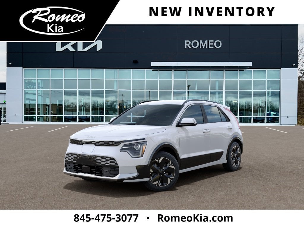 2026 Kia Niro EV Wind in Snow White Pearl — front three-quarter view