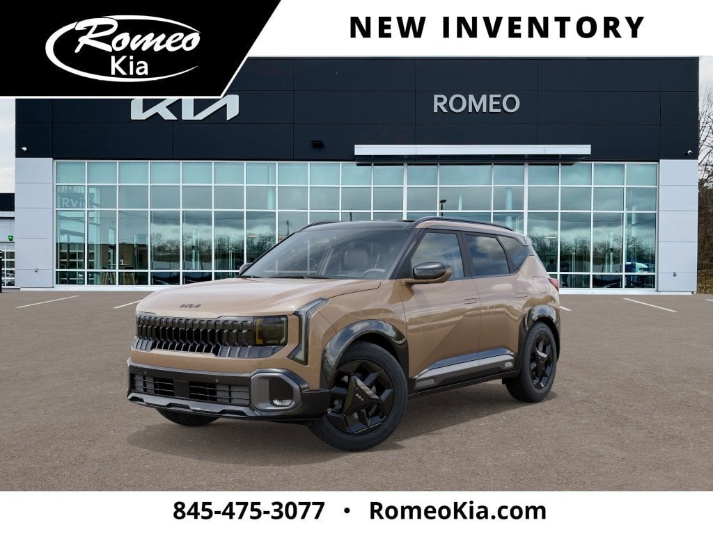 2027 Kia Seltos X-Line S in Terrain Brown — front three-quarter view