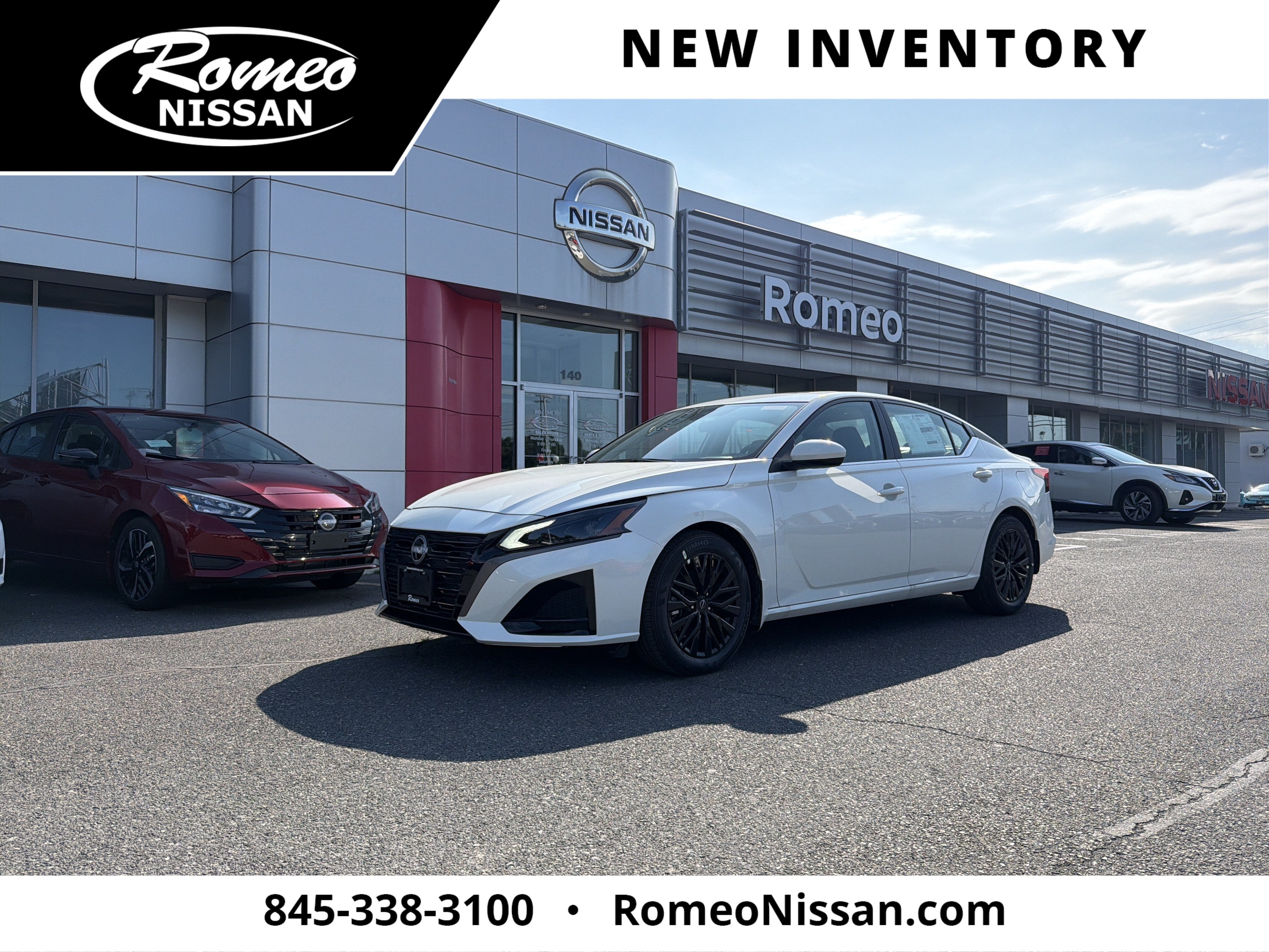 2026 Nissan Altima SV in Pearl White Tricoat — front three-quarter view