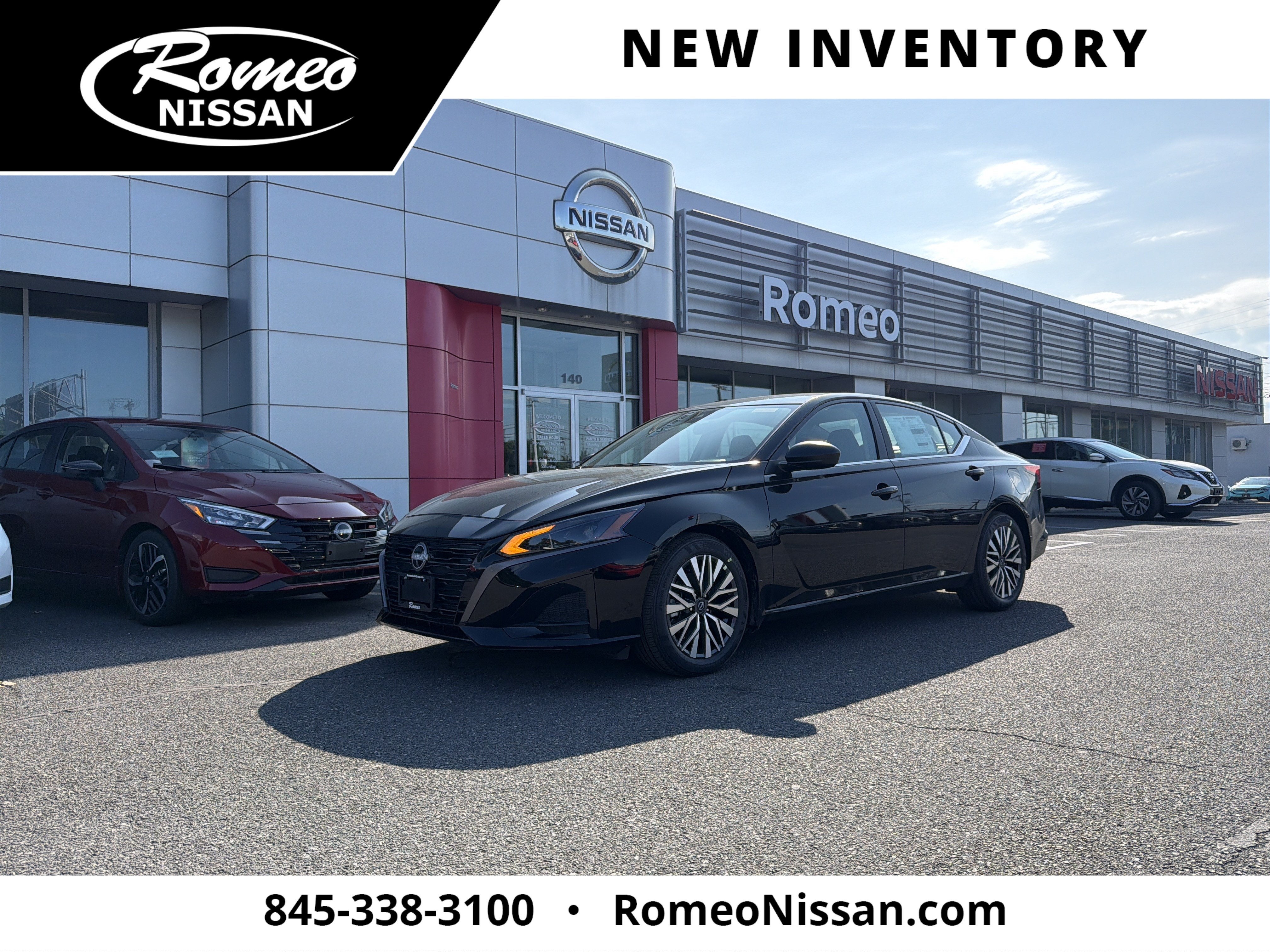 2026 Nissan Altima SV in Super Black — front three-quarter view
