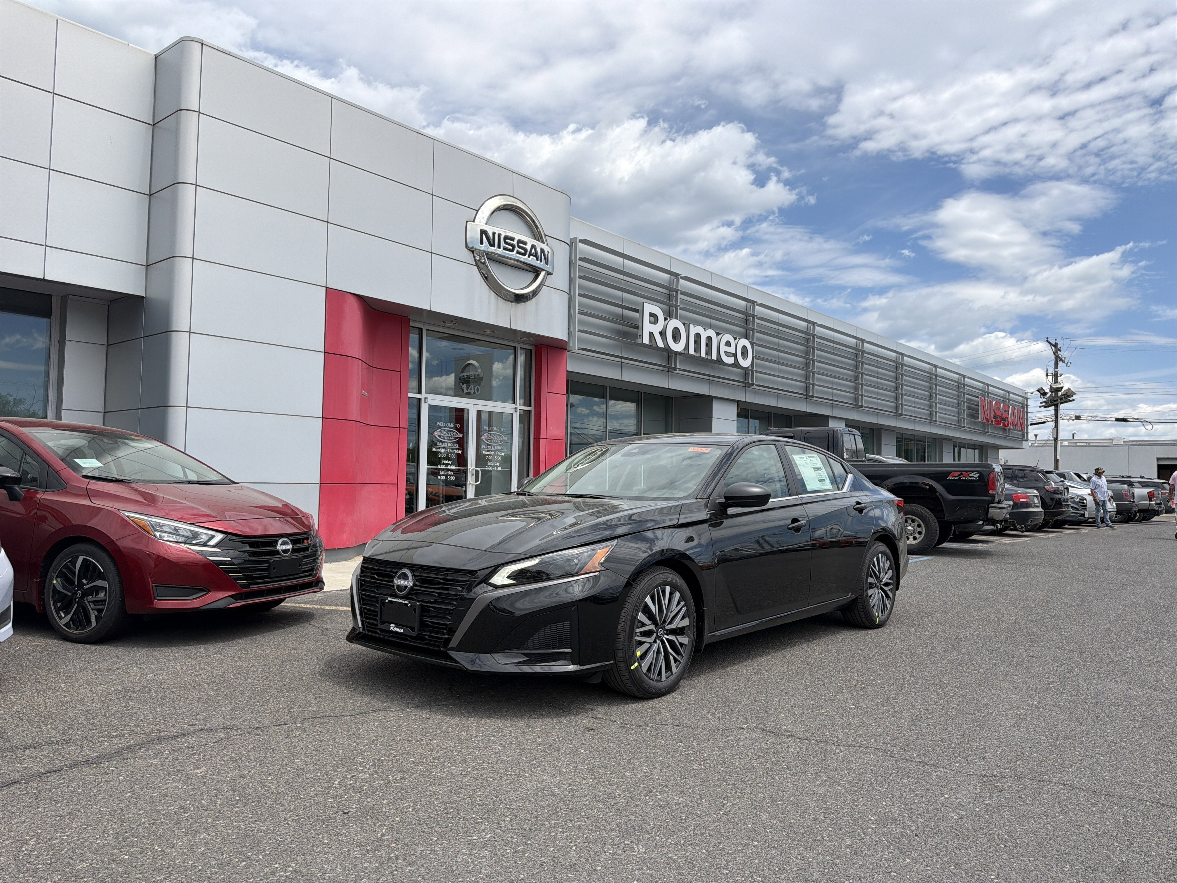 2026 Nissan Altima SV in Super Black — front three-quarter view