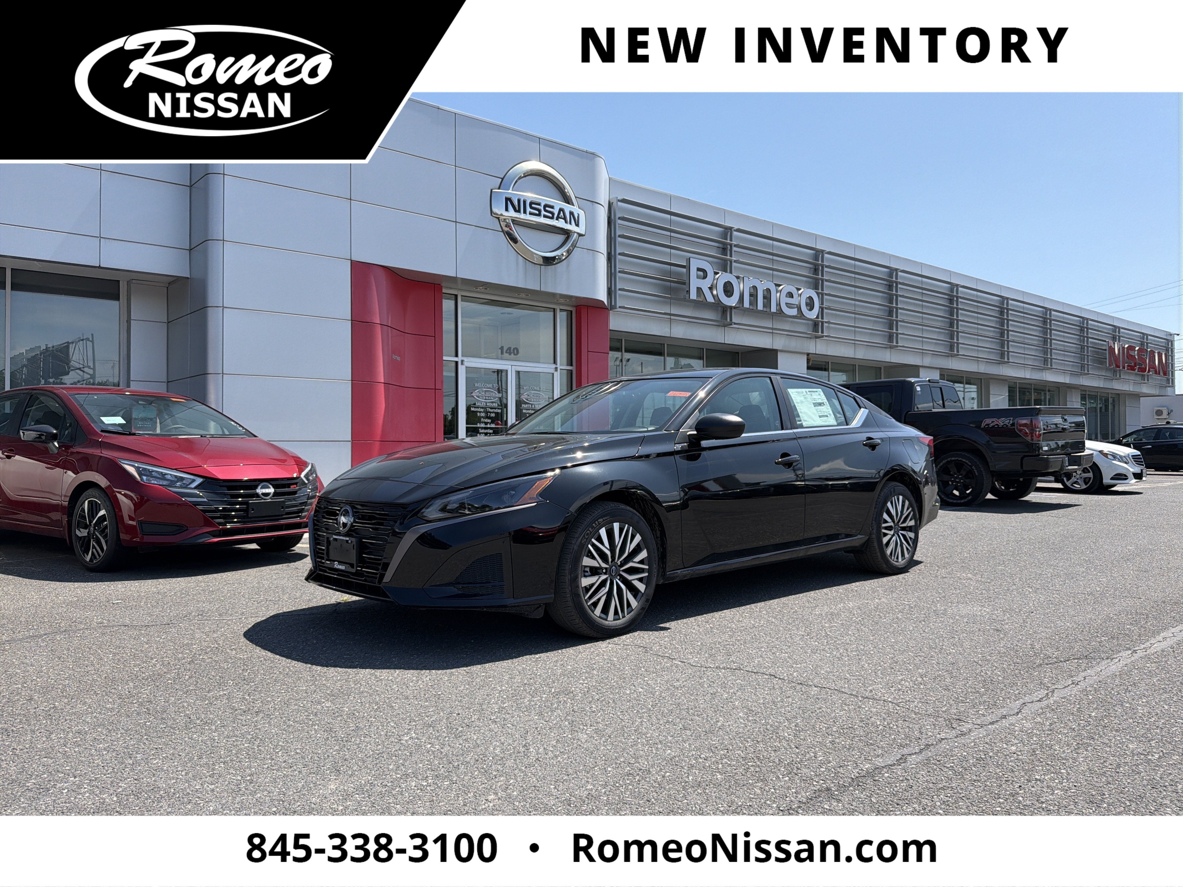 2026 Nissan Altima SV in Super Black — front three-quarter view