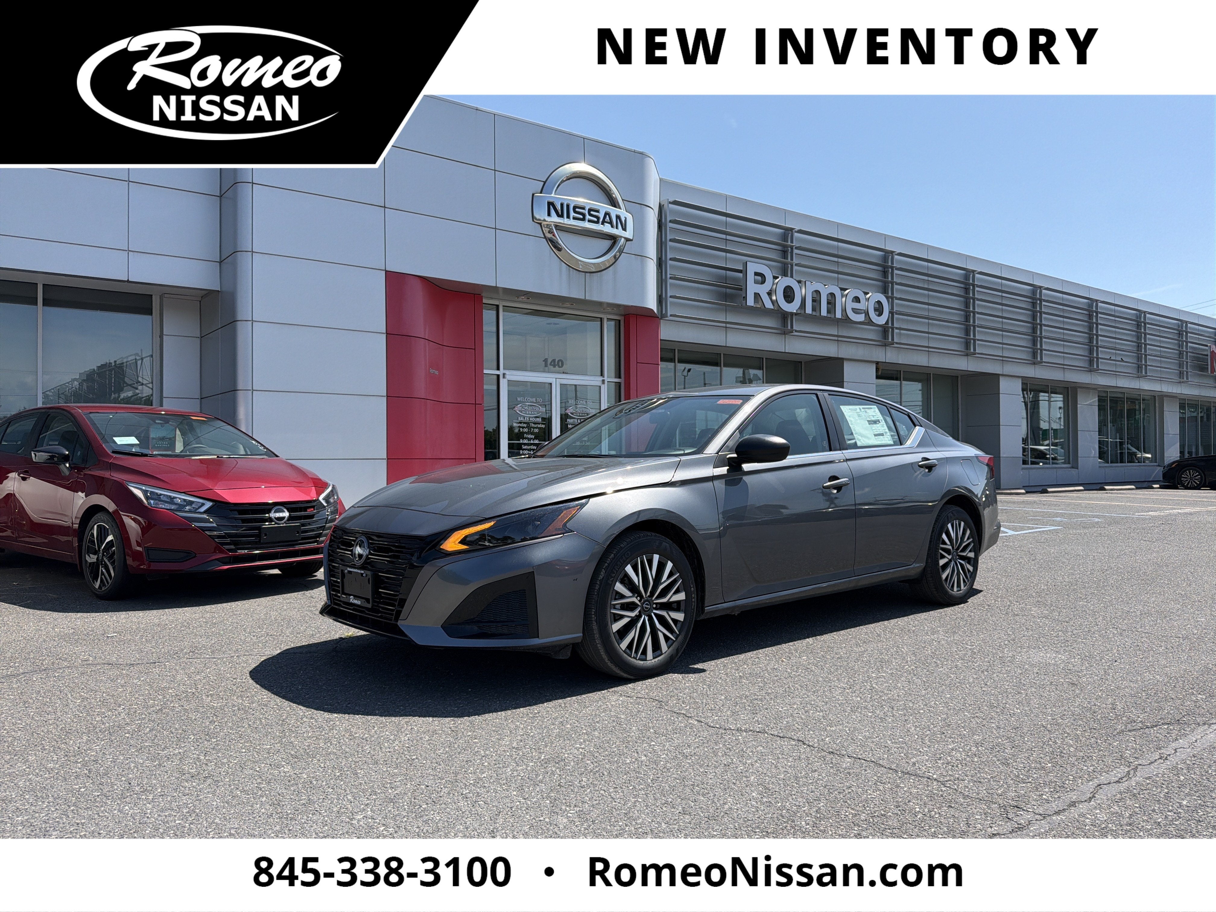 2026 Nissan Altima SV in Gun Metallic — front three-quarter view