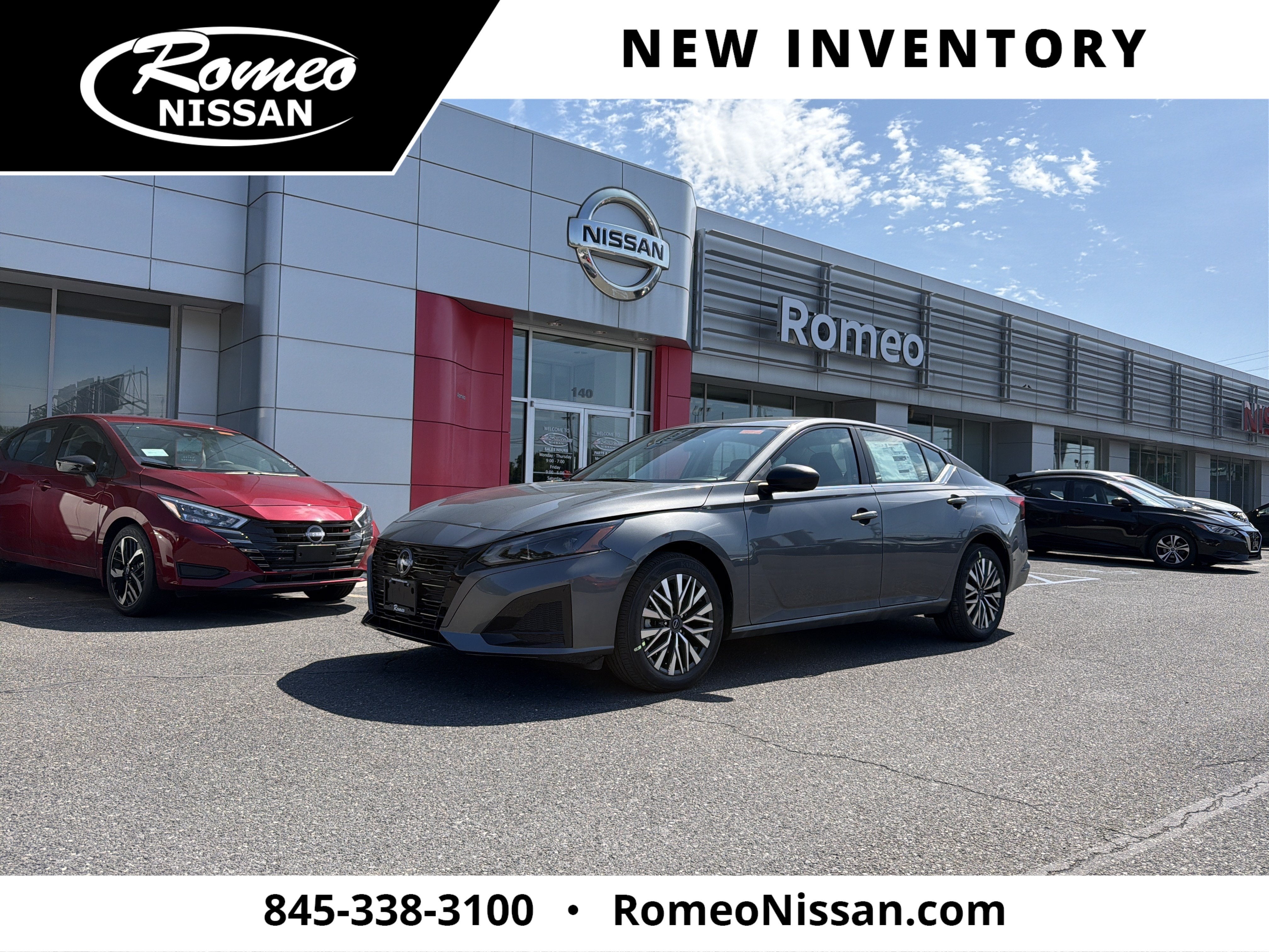 2026 Nissan Altima SV in Gun Metallic — front three-quarter view
