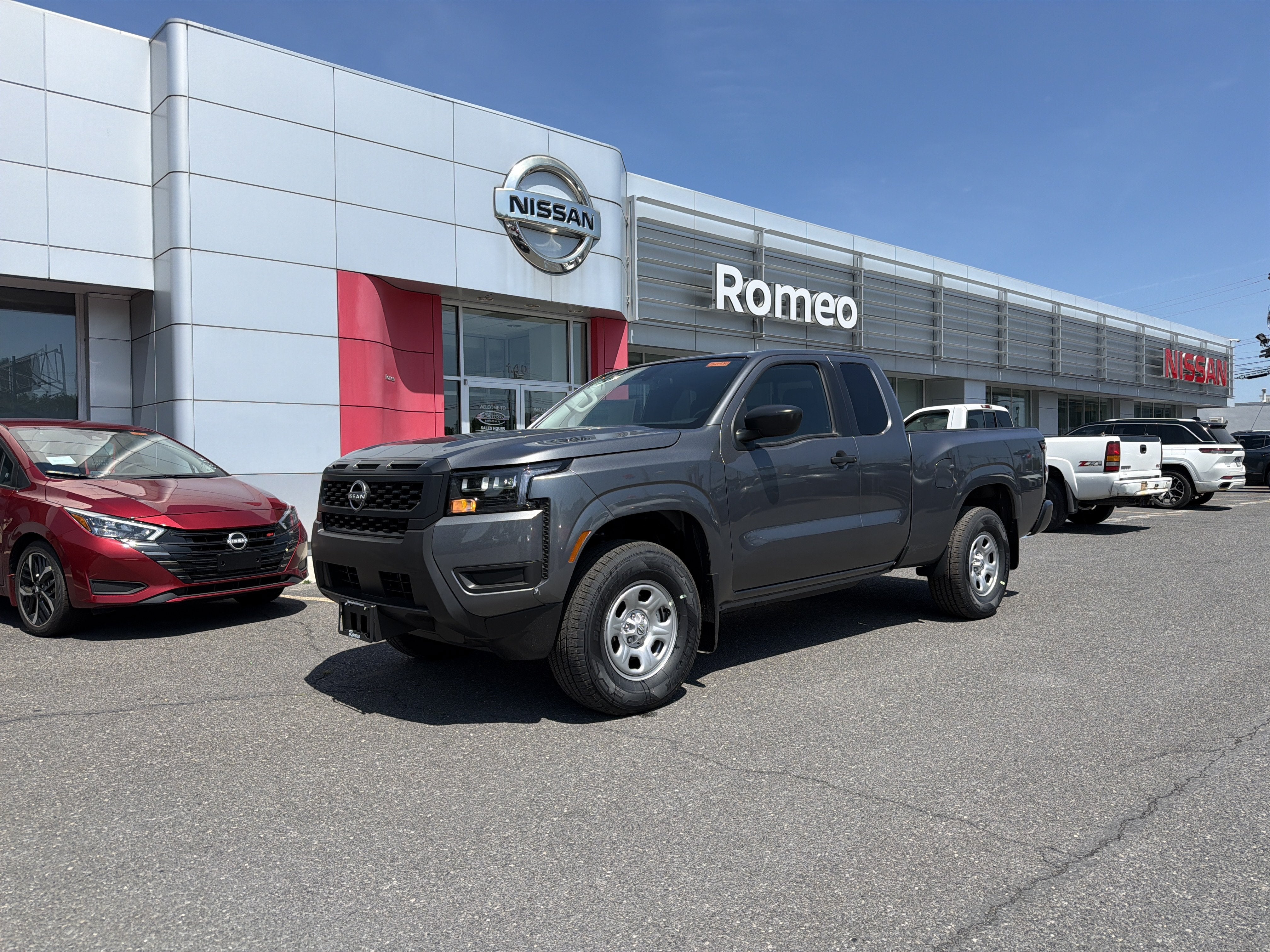 2026 Nissan Frontier S in Gun Metallic — front three-quarter view