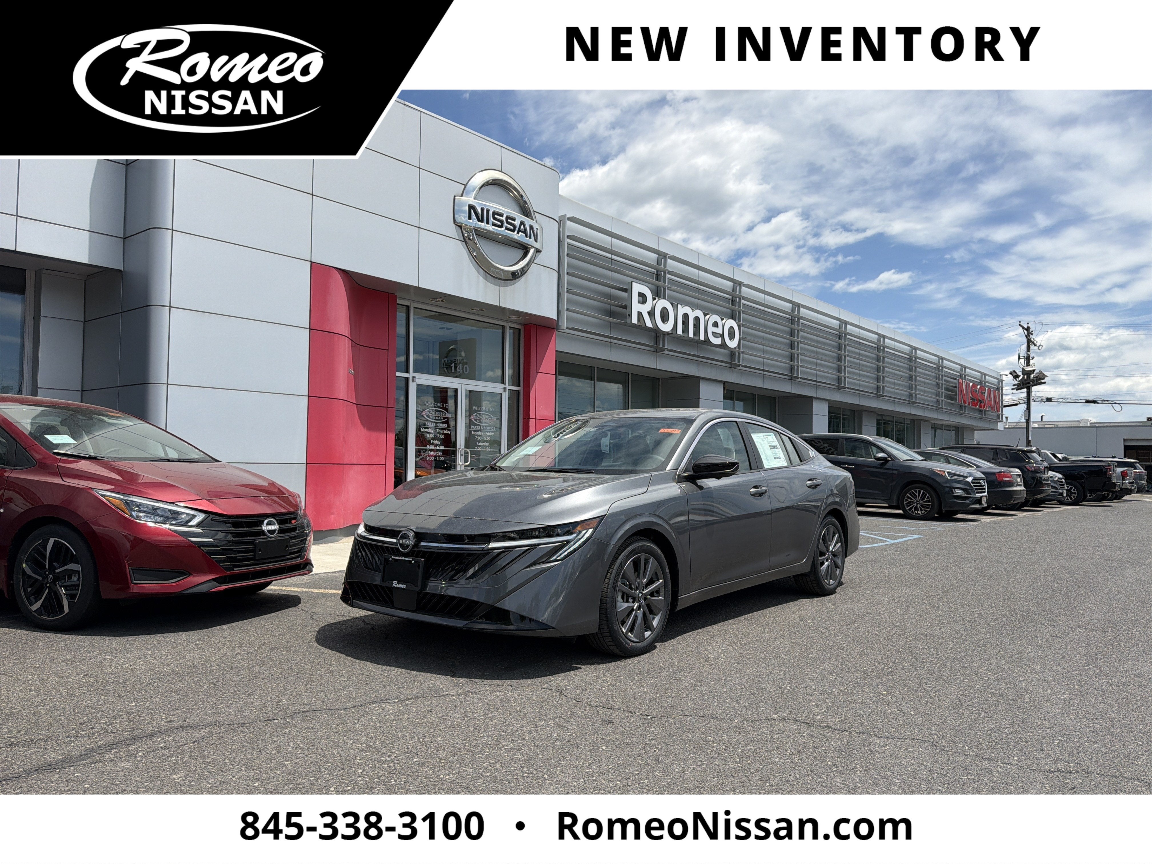 2026 Nissan Sentra SL in Gun Metallic — front three-quarter view