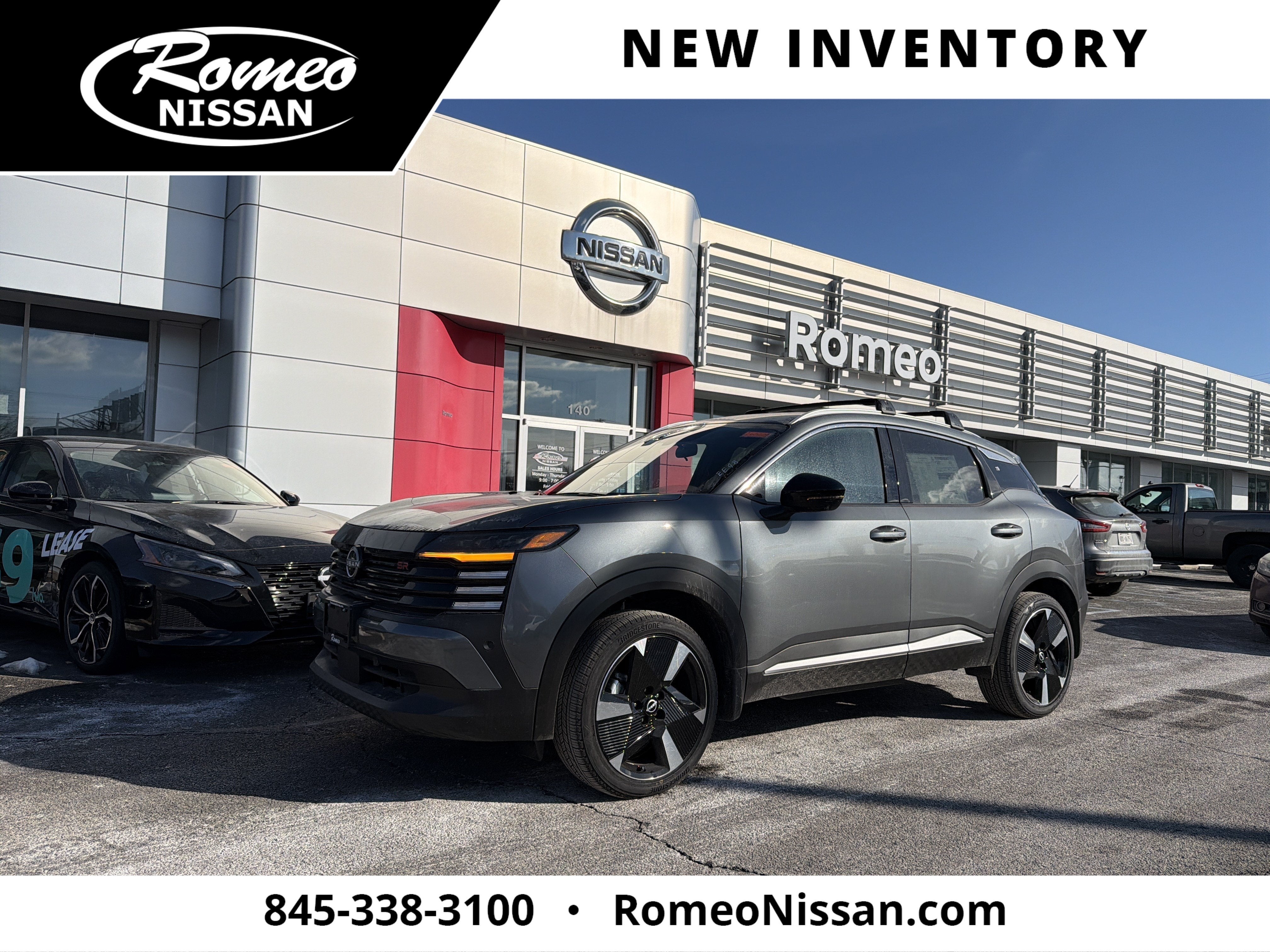 2026 Nissan Kicks SR in Gun Metallic — front three-quarter view