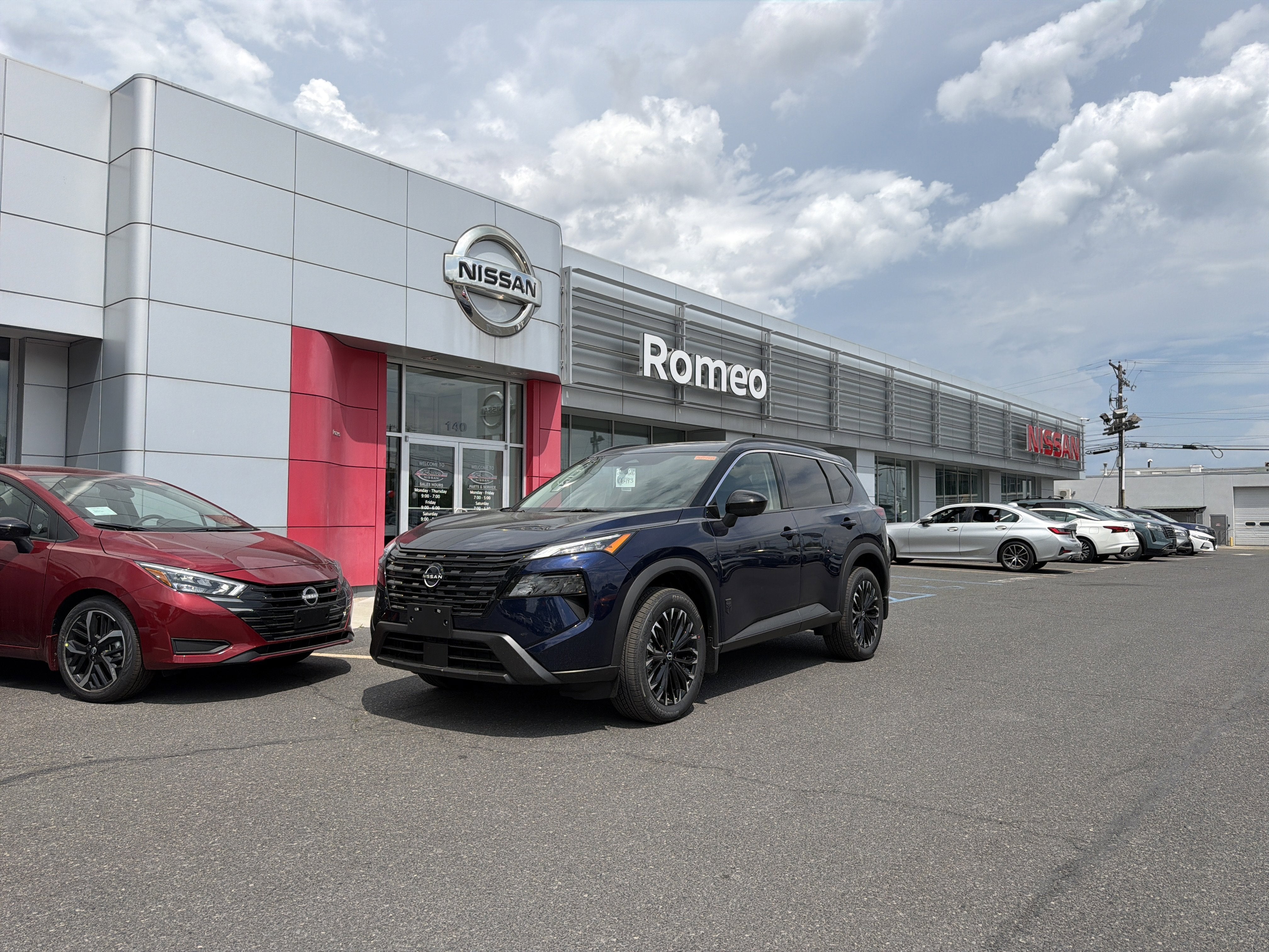 2026 Nissan Rogue Dark Armor in Deep Ocean Blue Pearl — front three-quarter view