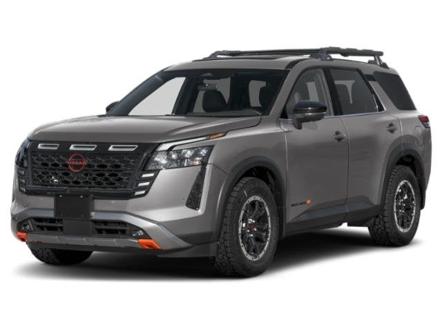 2026 Nissan Pathfinder Rock Creek in Super Black — front three-quarter view