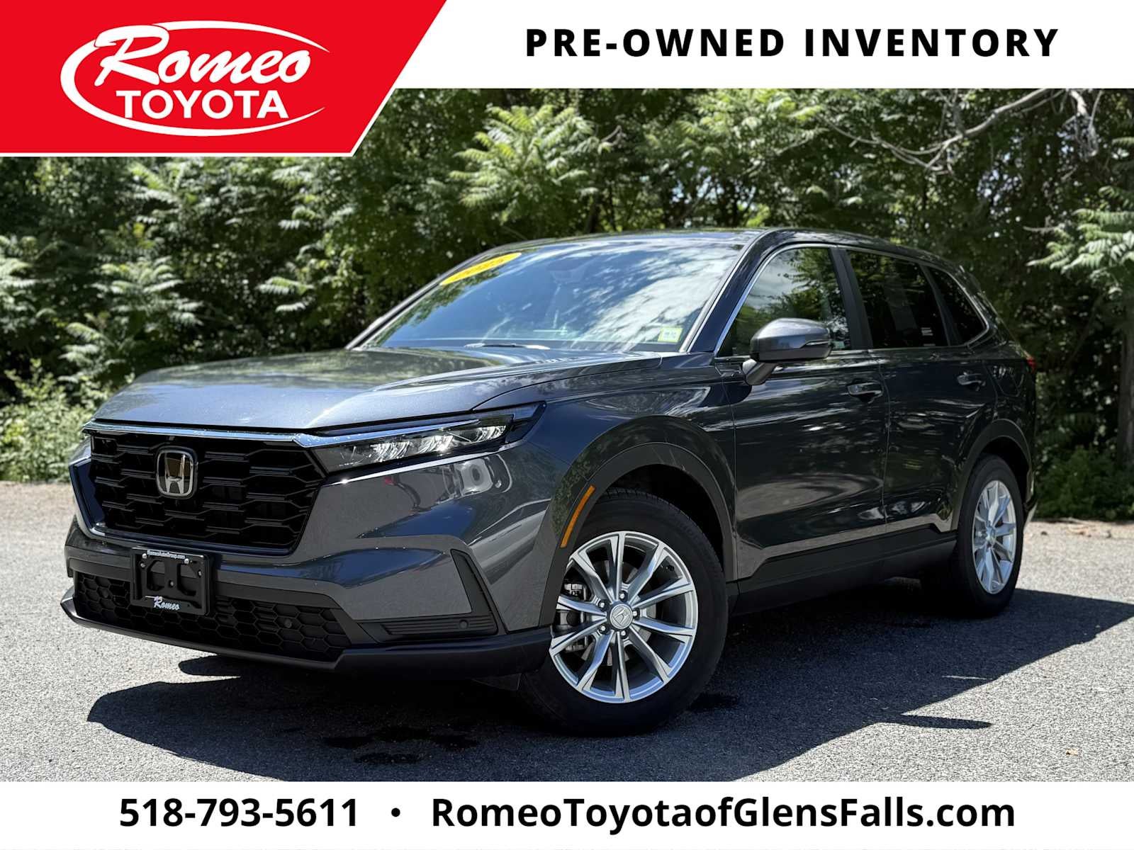 2025 Honda CR-V EX-L in Gray — front three-quarter view