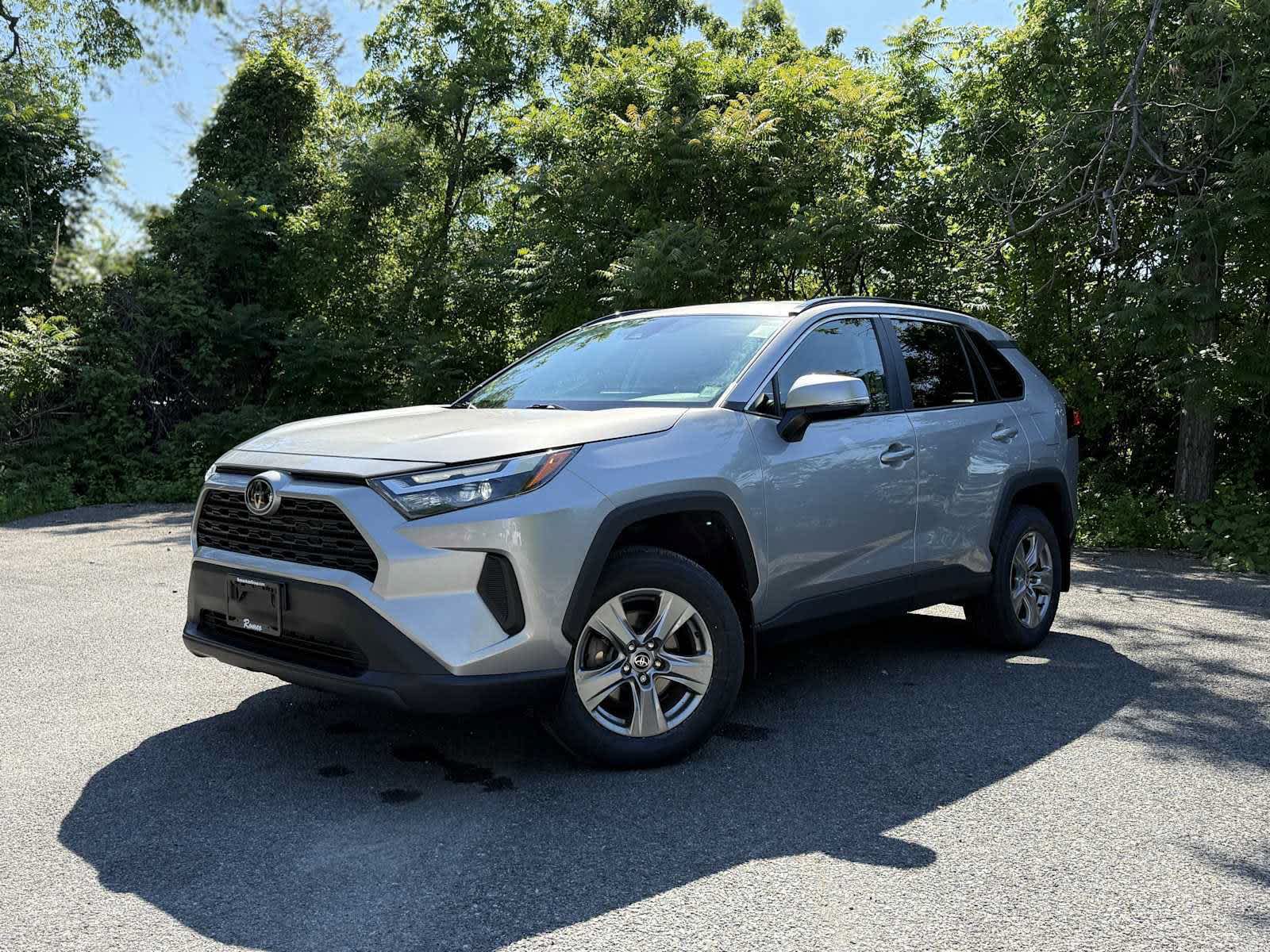 2024 Toyota RAV4 XLE in Silver Sky Metallic — front three-quarter view