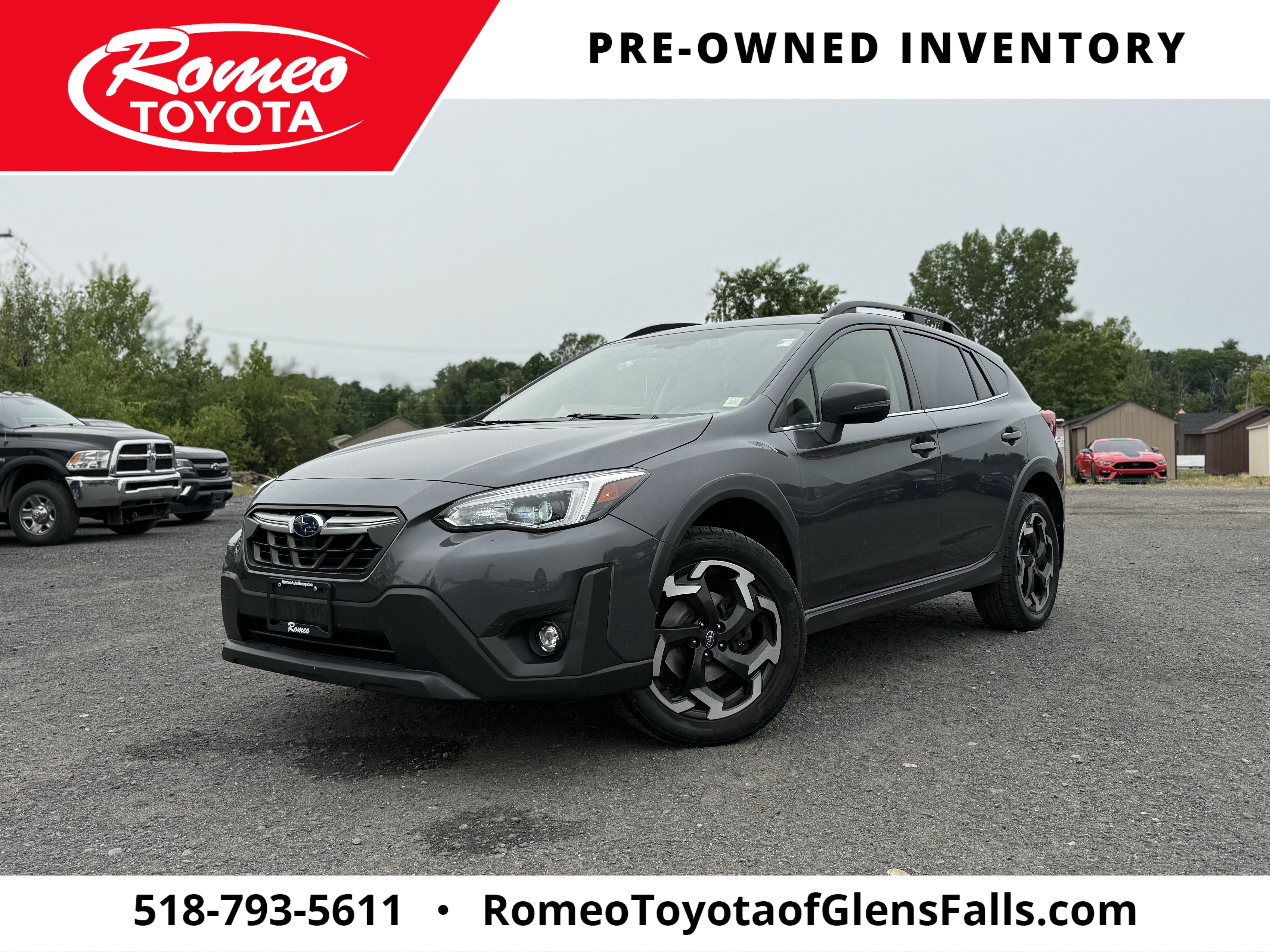 2021 Subaru Crosstrek Limited in Magnetite Gray Metallic — front three-quarter view