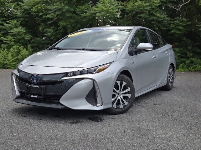 2021 Toyota Prius Prime XLE in Classic Silver Metallic — front three-quarter view