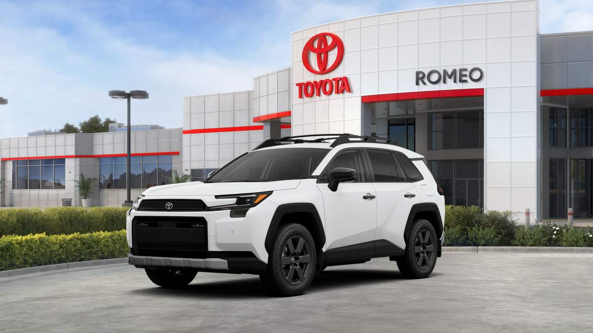 2026 Toyota RAV4 Woodland in Ice Cap — front three-quarter view