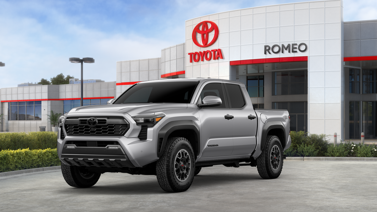 2026 Toyota Tacoma TRD Off-Road in Celestial Silver Metallic — front three-quarter view