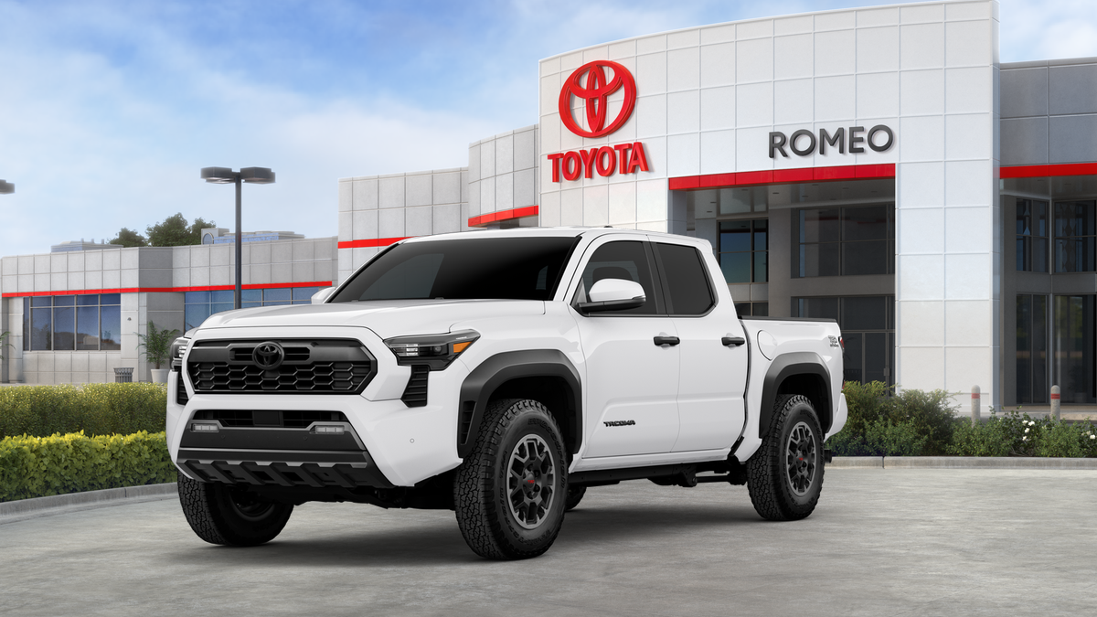 2026 Toyota Tacoma TRD Off-Road in Ice Cap — front three-quarter view