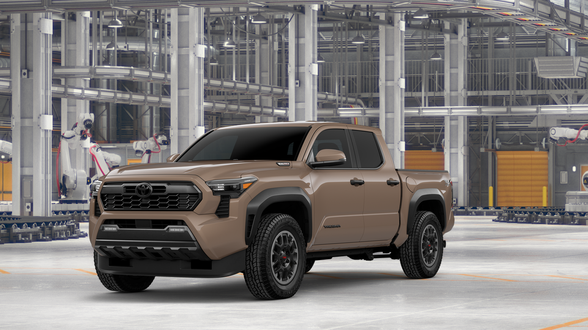 2026 Toyota Tacoma i-FORCE MAX Tacoma TRD Off-Road in Mudbath — front three-quarter view