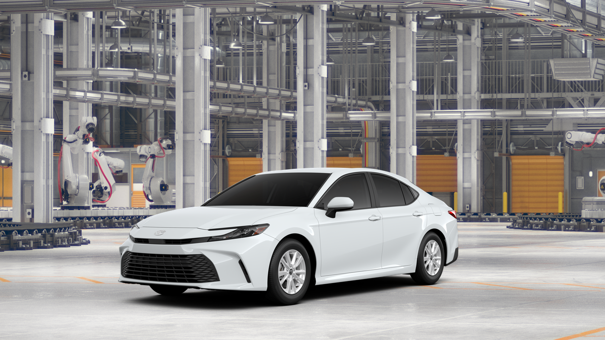 2026 Toyota Camry LE AWD in Ice Cap — front three-quarter view