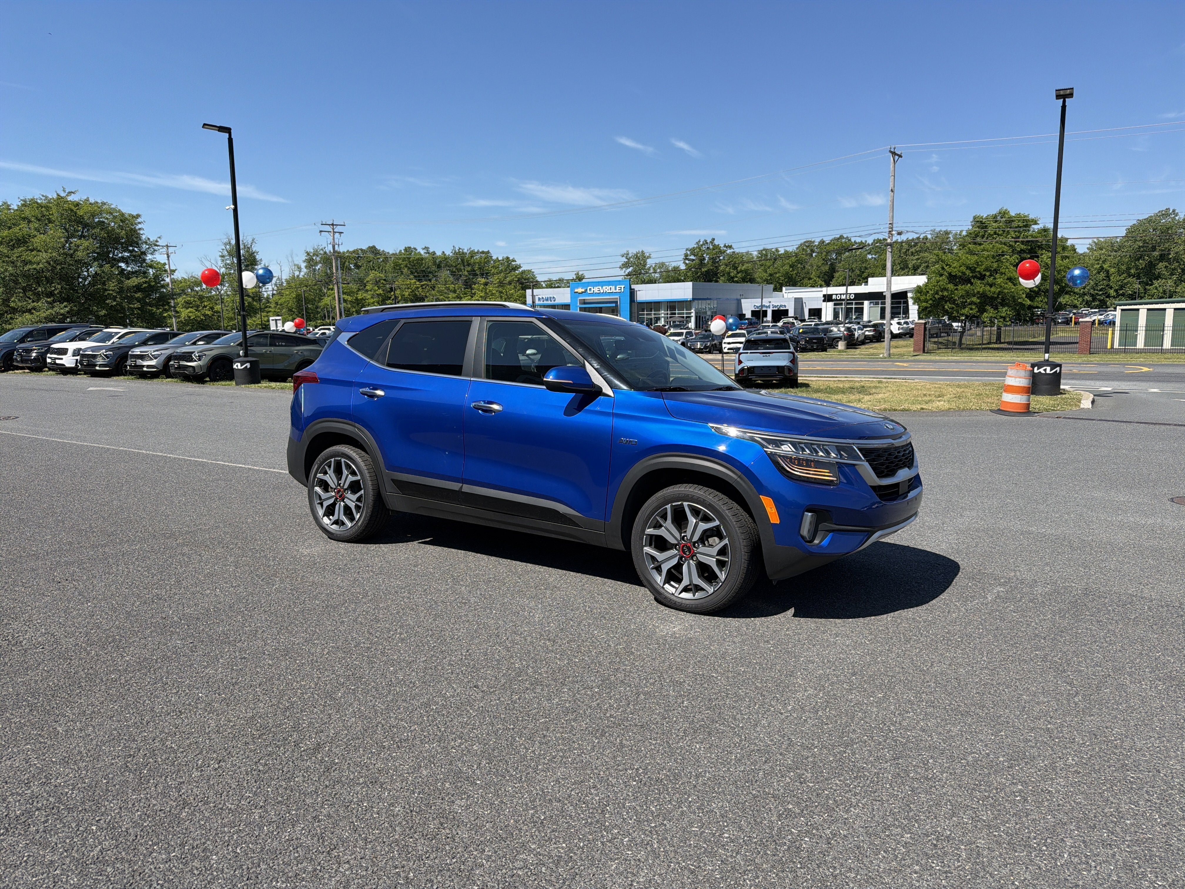 2021 Kia Seltos — rear three-quarter view