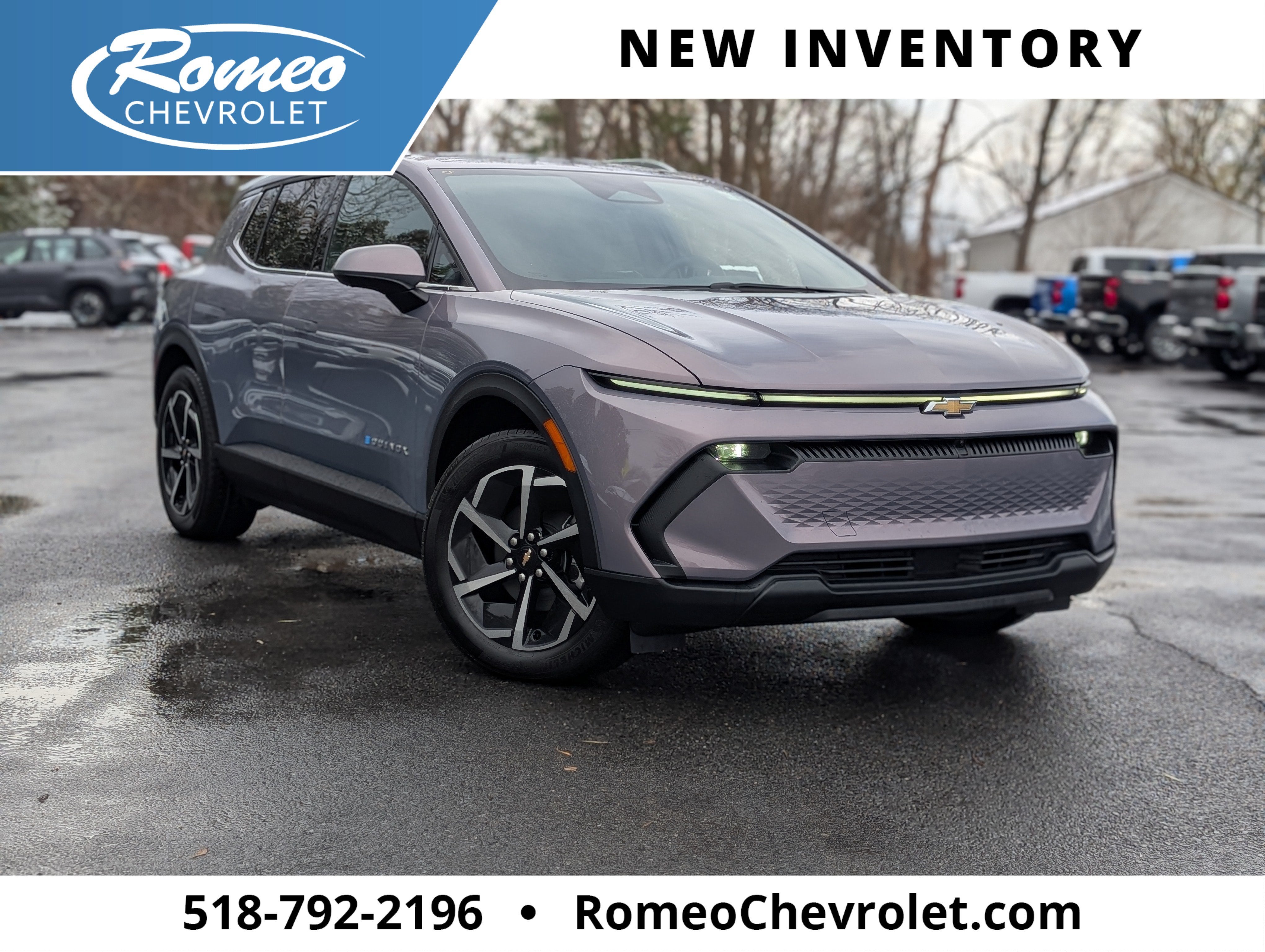 2026 Chevrolet Equinox EV LT in Galaxy Gray Metallic — front three-quarter view