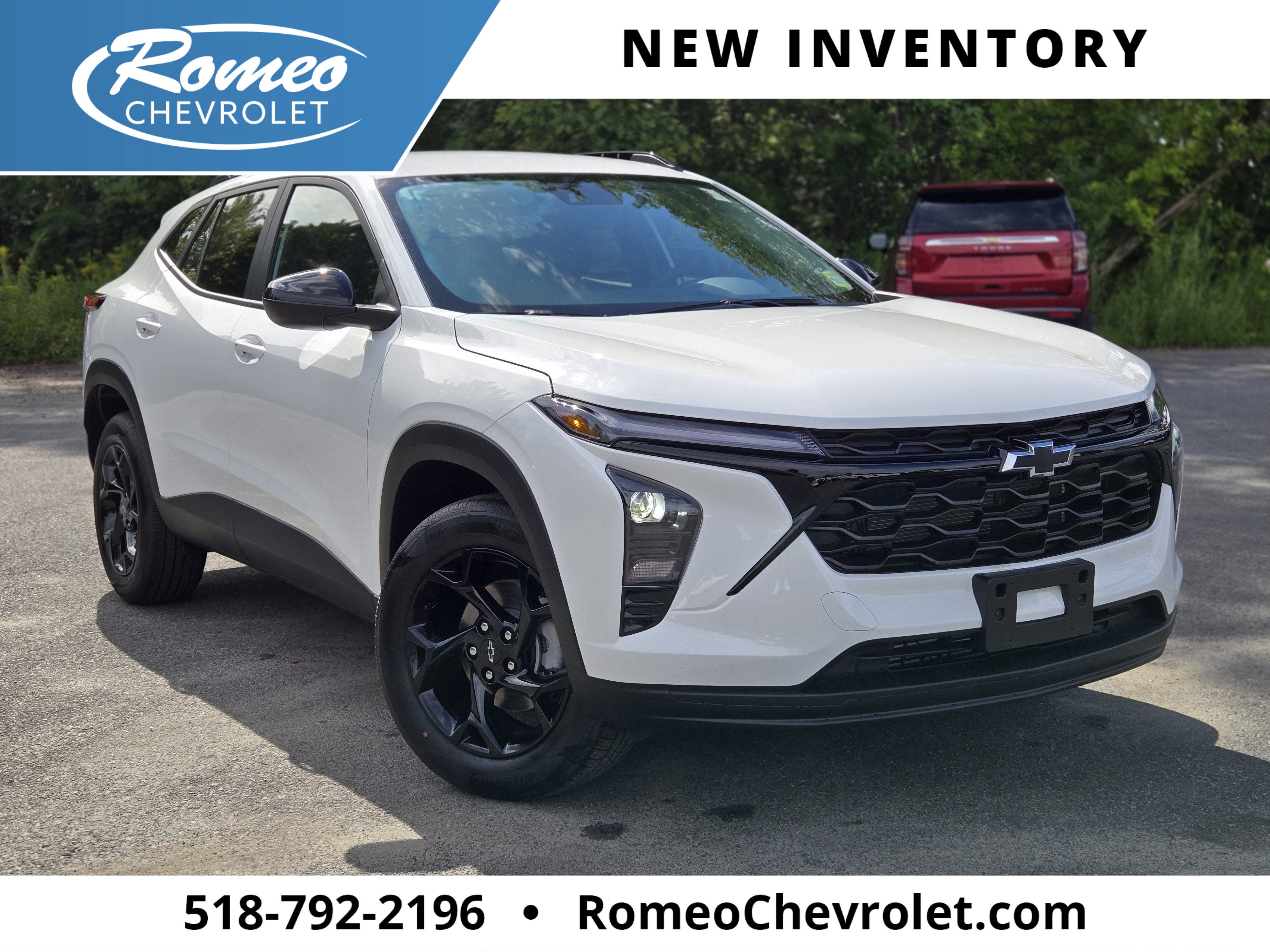 2026 Chevrolet Trax LT in Summit White — front three-quarter view