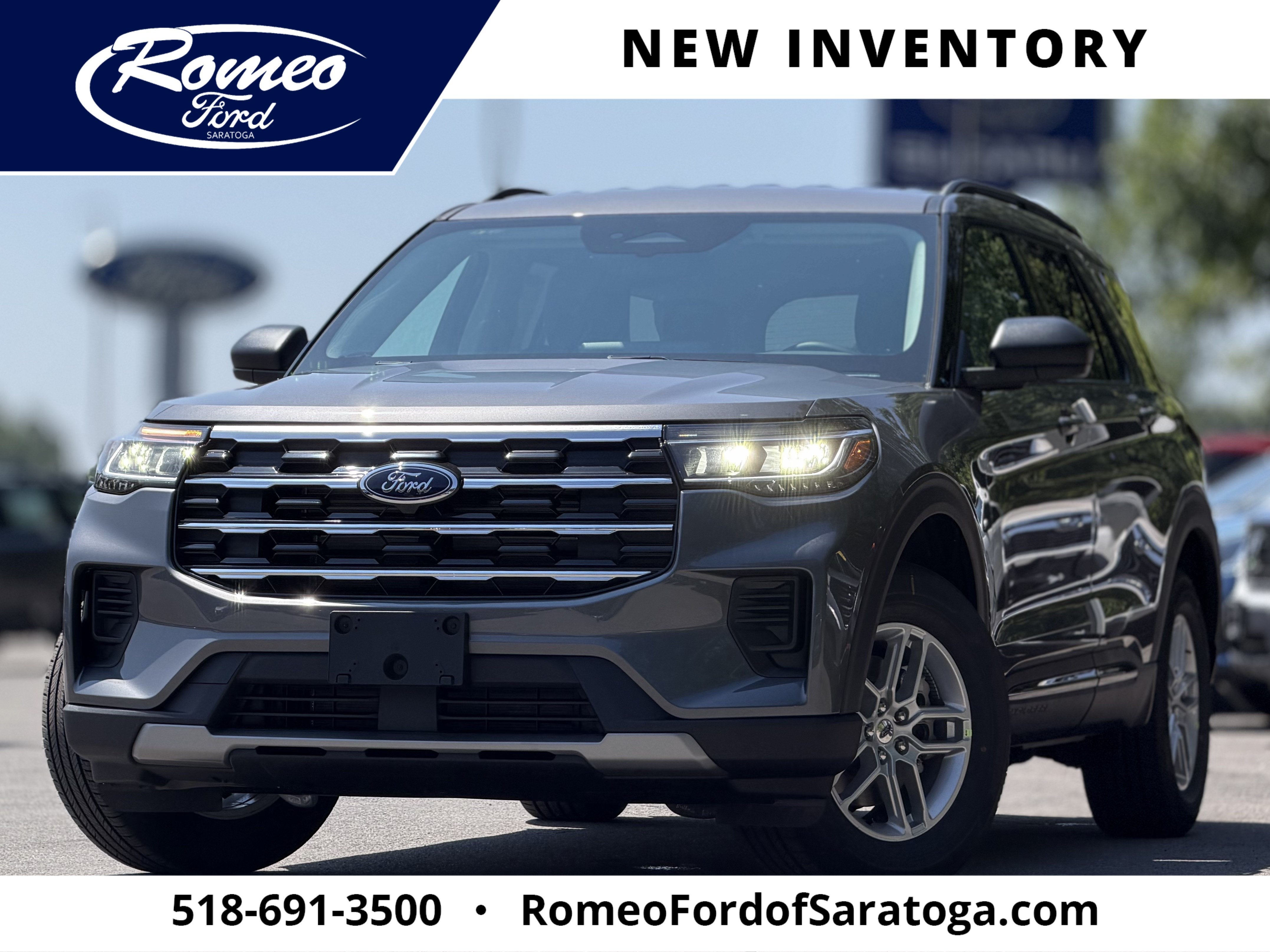 2026 Ford Explorer Active w/200A Pkg in Gray — front three-quarter view