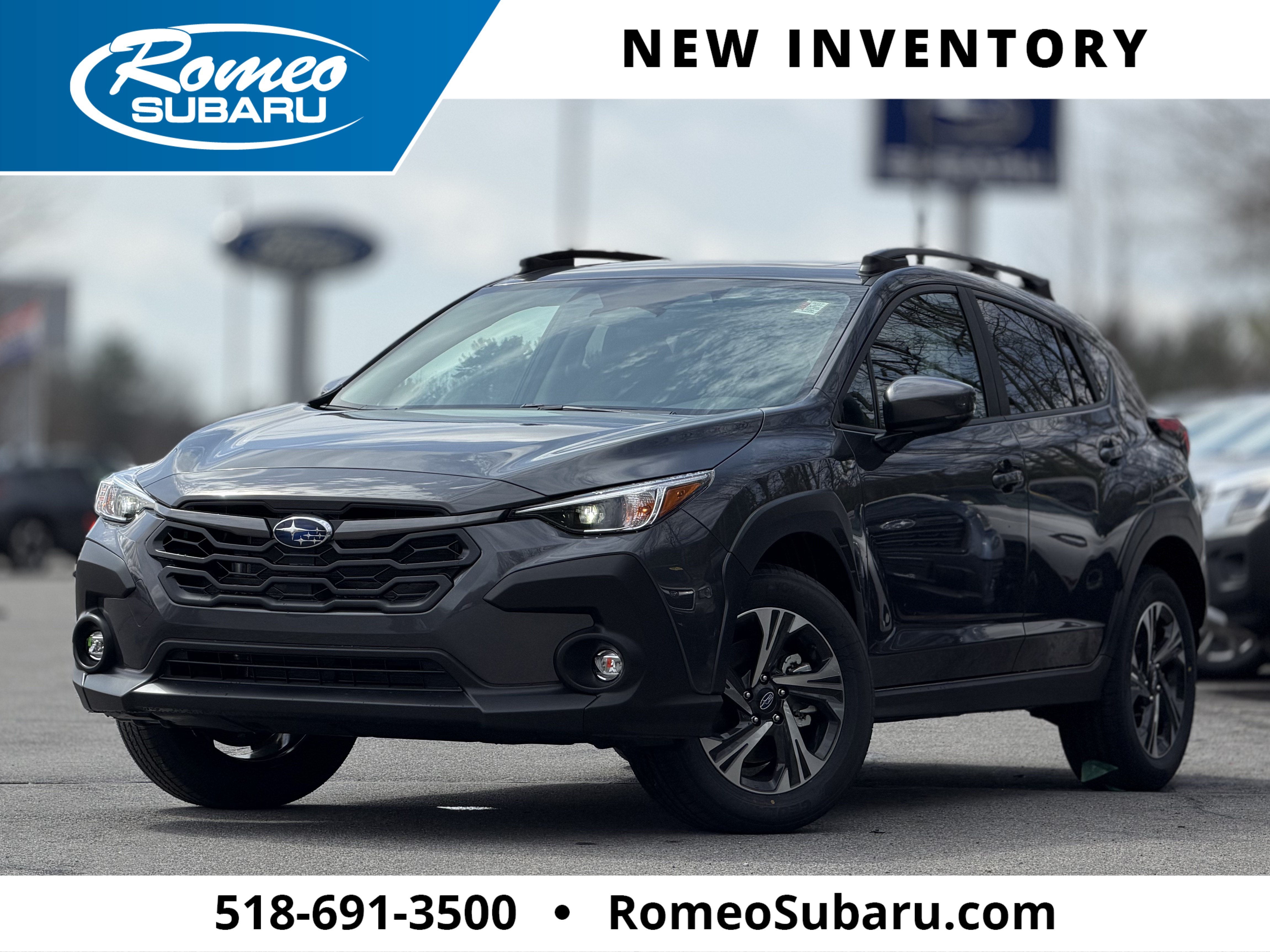 2026 Subaru CROSSTREK Premium in Magnetite Gray Pearl — front three-quarter view