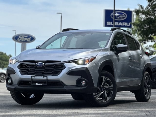 2026 Subaru CROSSTREK Premium in Ice Silver Metallic — front three-quarter view