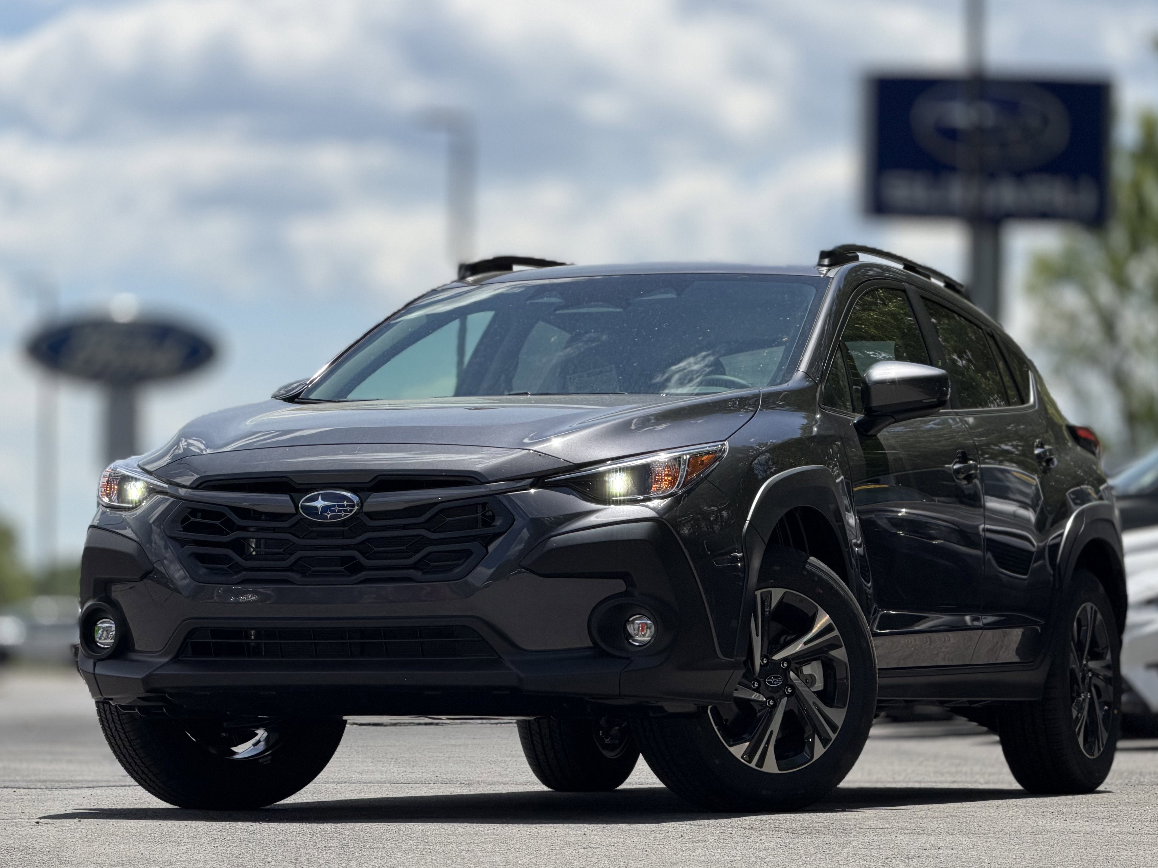 2026 Subaru CROSSTREK Premium in Magnetite Gray Pearl — front three-quarter view