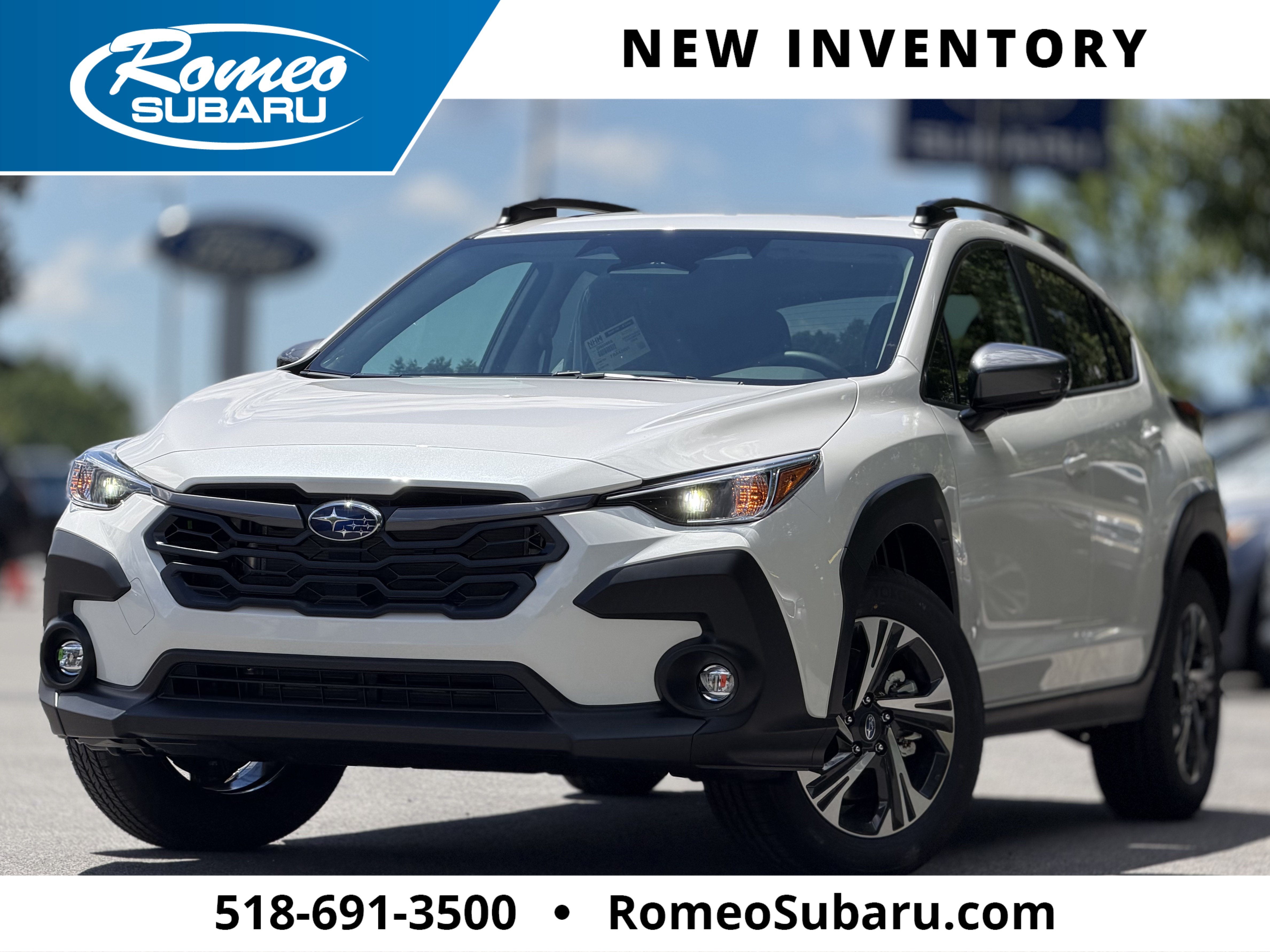 2026 Subaru CROSSTREK Premium in Crystal White Pearl — front three-quarter view
