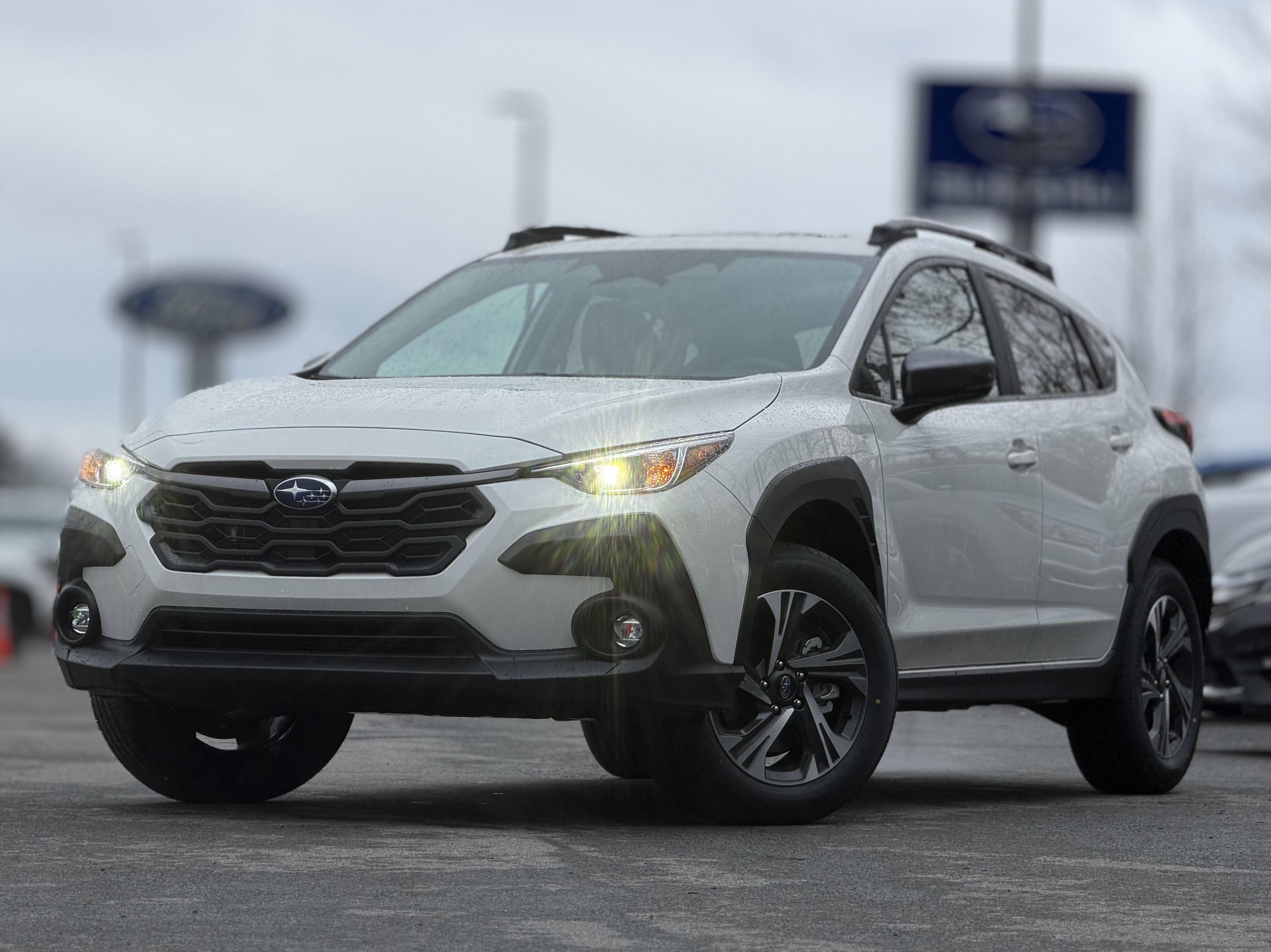 2026 Subaru CROSSTREK Premium in Crystal White Pearl — front three-quarter view
