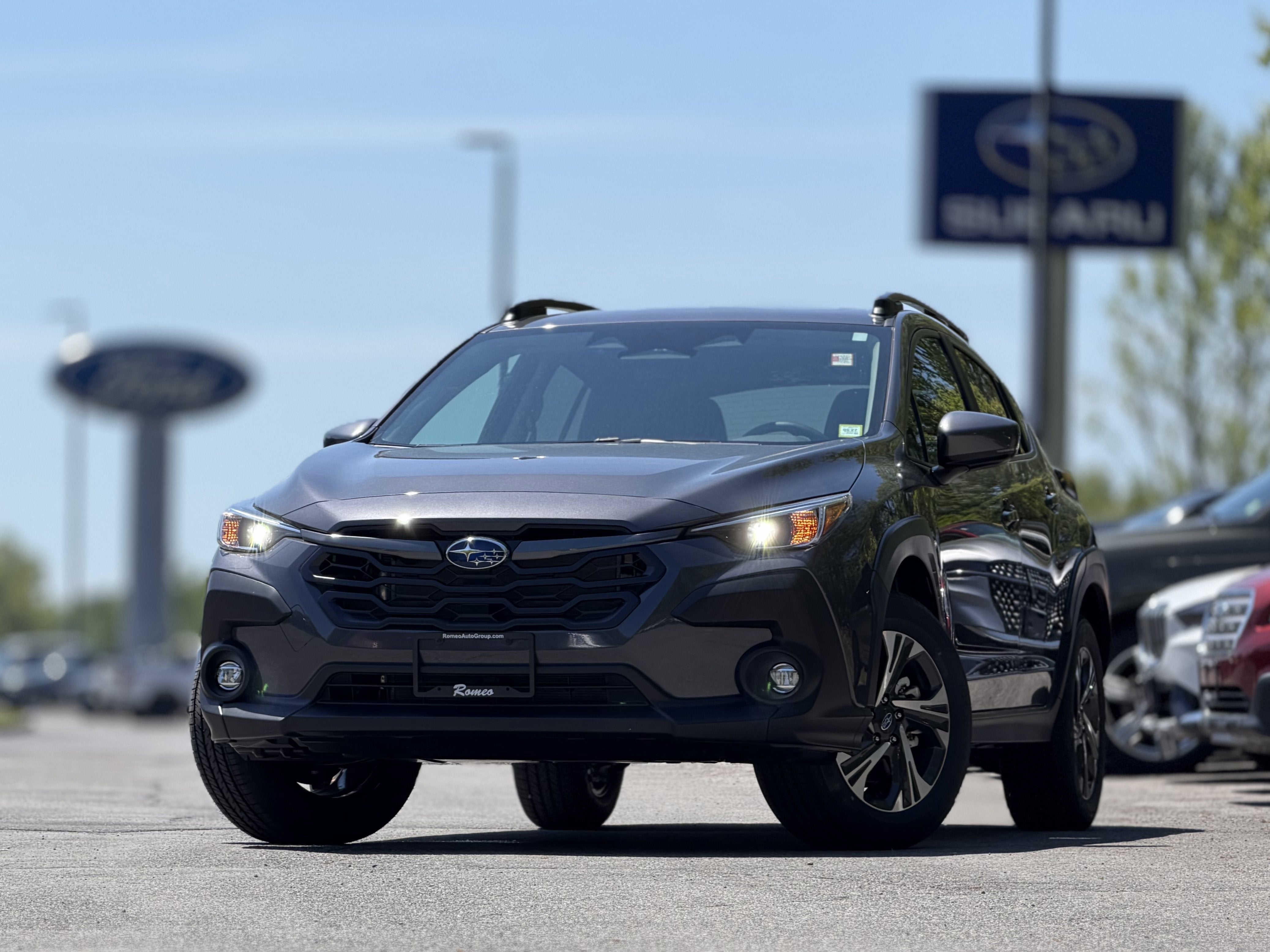 2026 Subaru CROSSTREK Premium in Magnetite Gray Pearl — front three-quarter view