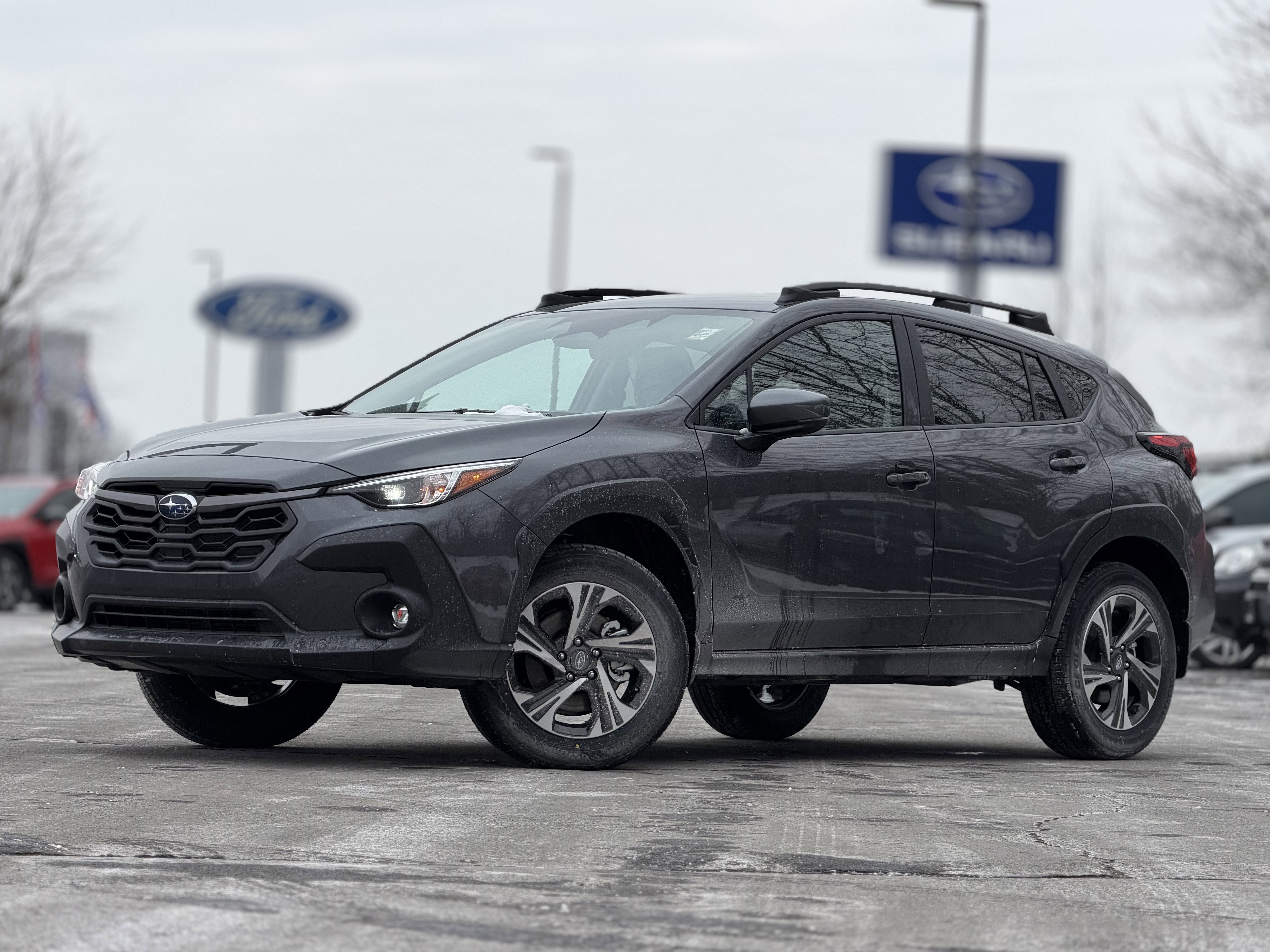 2026 Subaru CROSSTREK Premium in Magnetite Gray Pearl — front three-quarter view