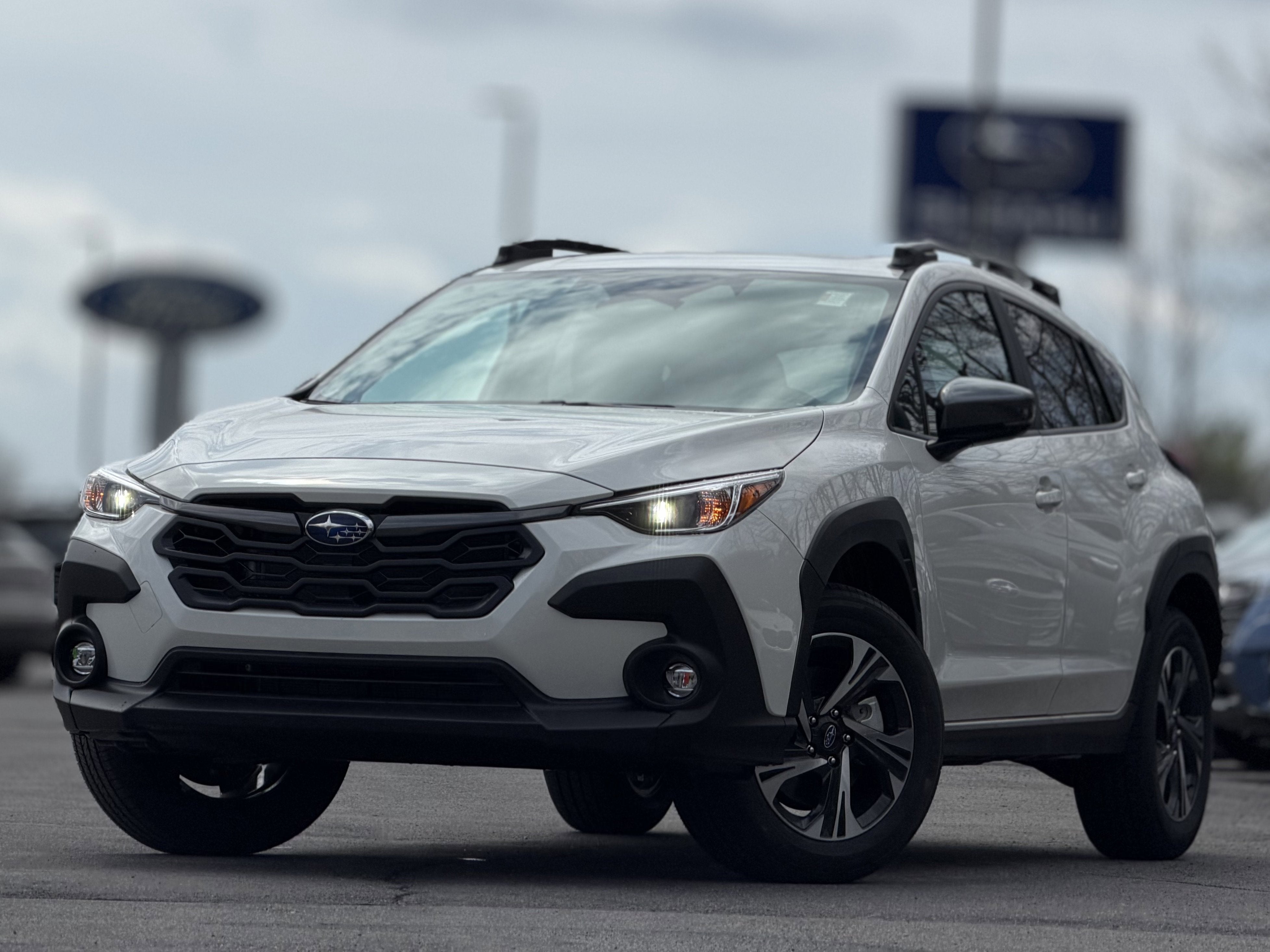 2026 Subaru CROSSTREK Premium in Crystal White Pearl — front three-quarter view