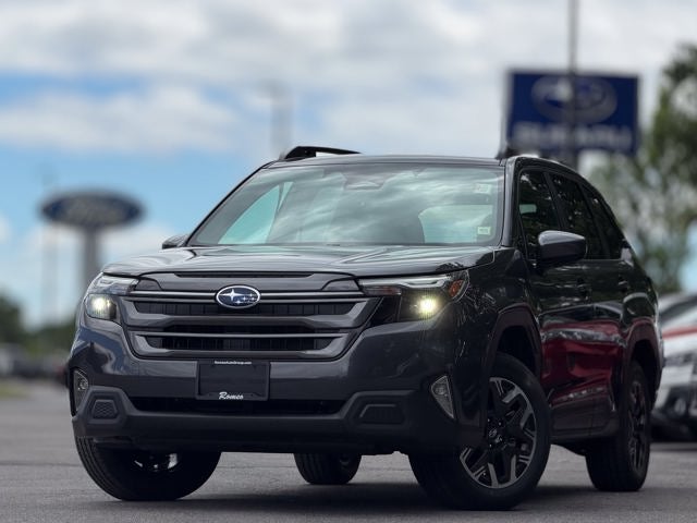 2026 Subaru FORESTER Premium in Magnetite Gray Metallic — front three-quarter view