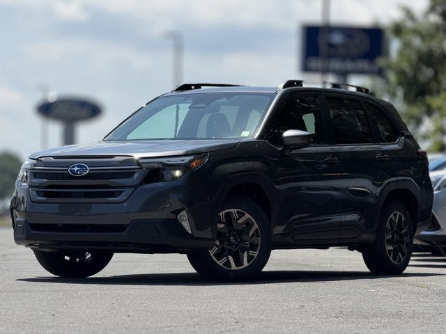 2026 Subaru FORESTER Premium in Magnetite Gray Metallic — front three-quarter view