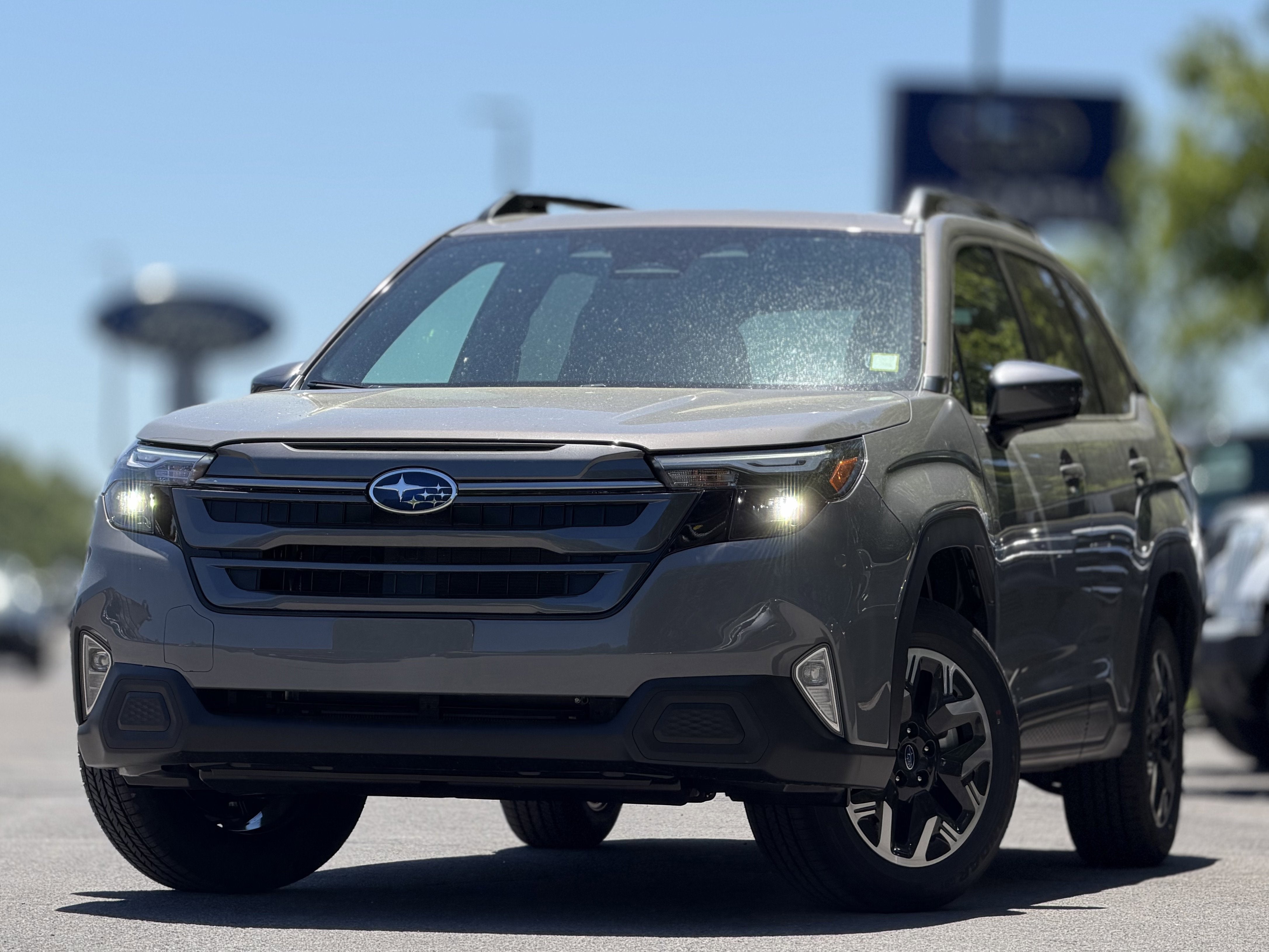 2026 Subaru FORESTER Sport Onyx Edition in River Rock Pearl — front three-quarter view