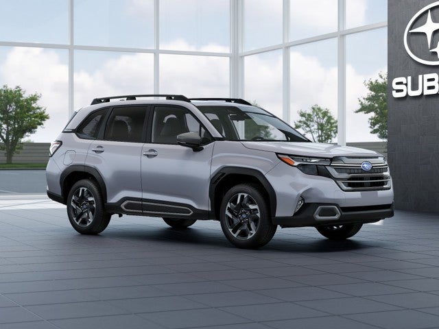 2026 Subaru FORESTER Limited in Ice Silver Metallic — front three-quarter view