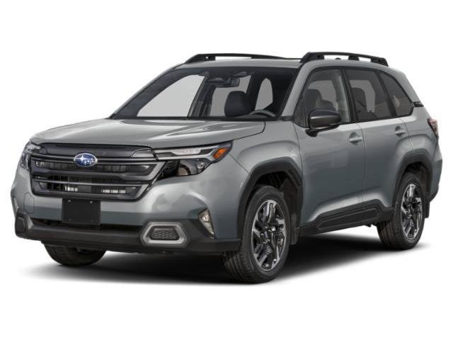 2026 Subaru FORESTER Limited in Crystal White Pearl — front three-quarter view
