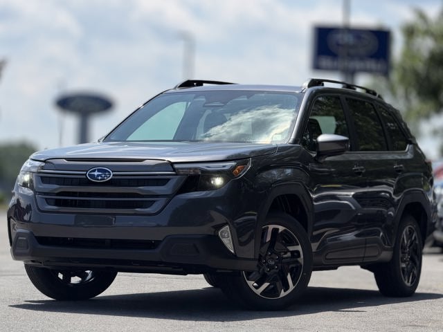 2026 Subaru FORESTER Premium Hybrid in Magnetite Gray Metallic — front three-quarter view