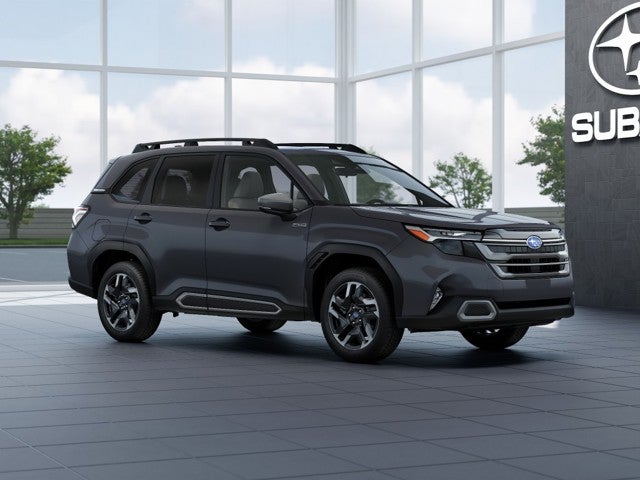 2026 Subaru FORESTER Limited Hybrid in Magnetite Gray Metallic — front three-quarter view